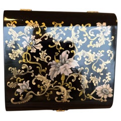 Gorgeous Black & Gold Lacquer Handmade Artisan Decorative Box