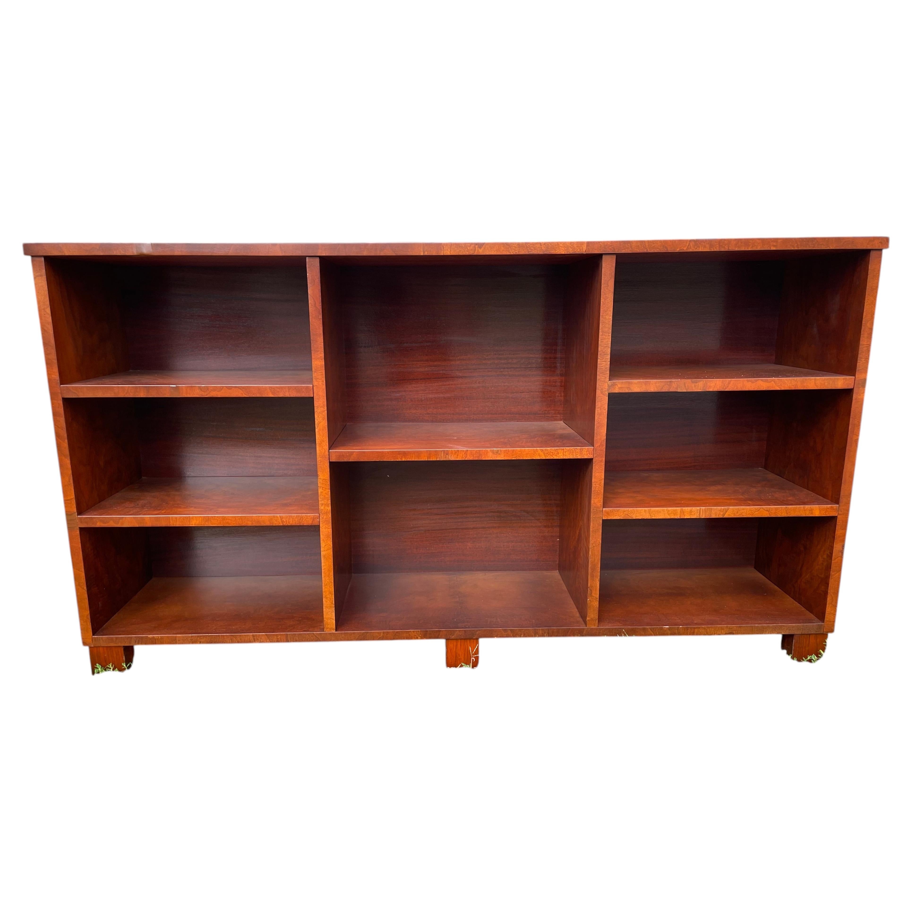 Walnut Midcentury Modern Bookcase Cabinet