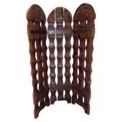 Witco Midcentury Modern Wood Brutalist Room Divider