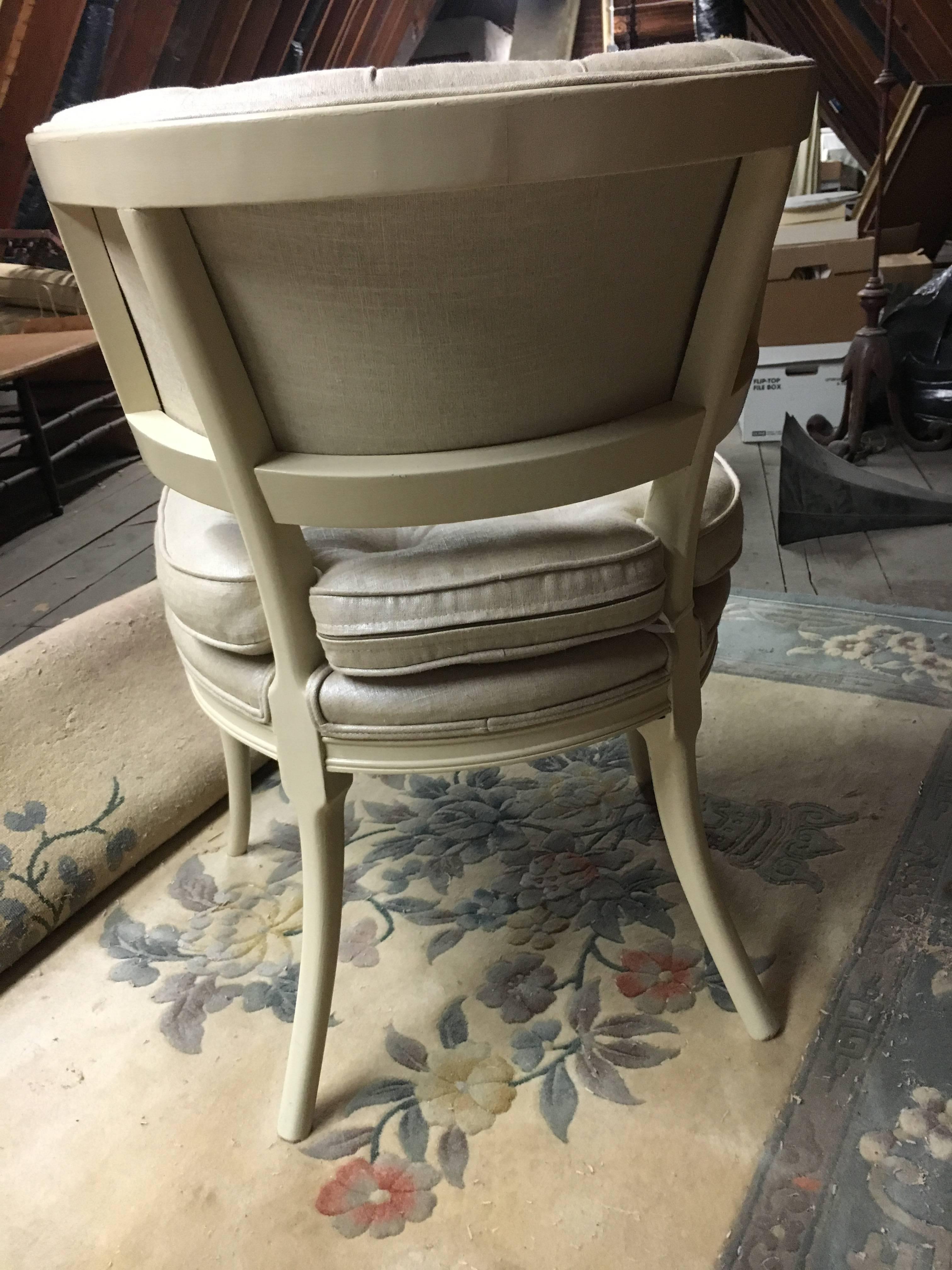 American Glamorous Upholstered Klismos Style Chair