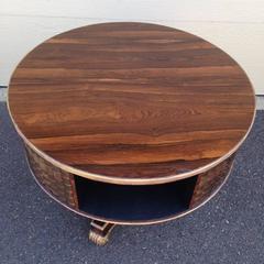 Wonderful Round English Regency Rosewood Library Side or Center Table