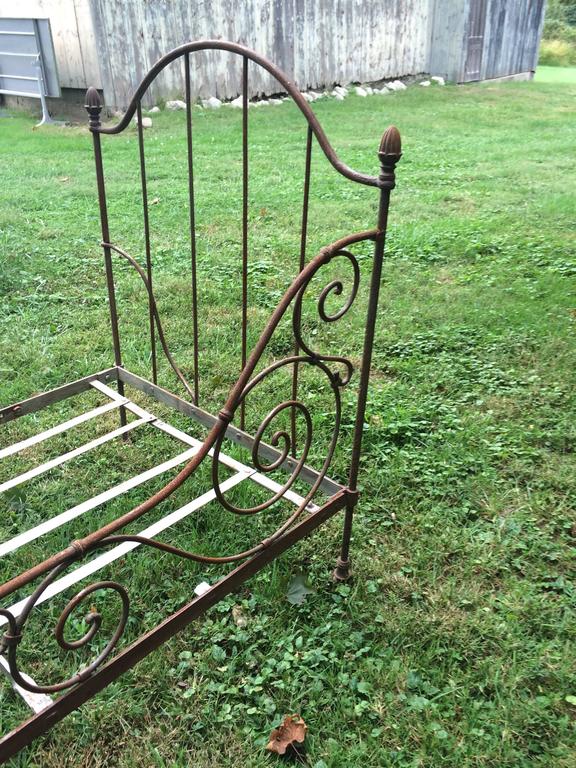 Charming Antique French Iron Daybed at 1stDibs antique iron daybed