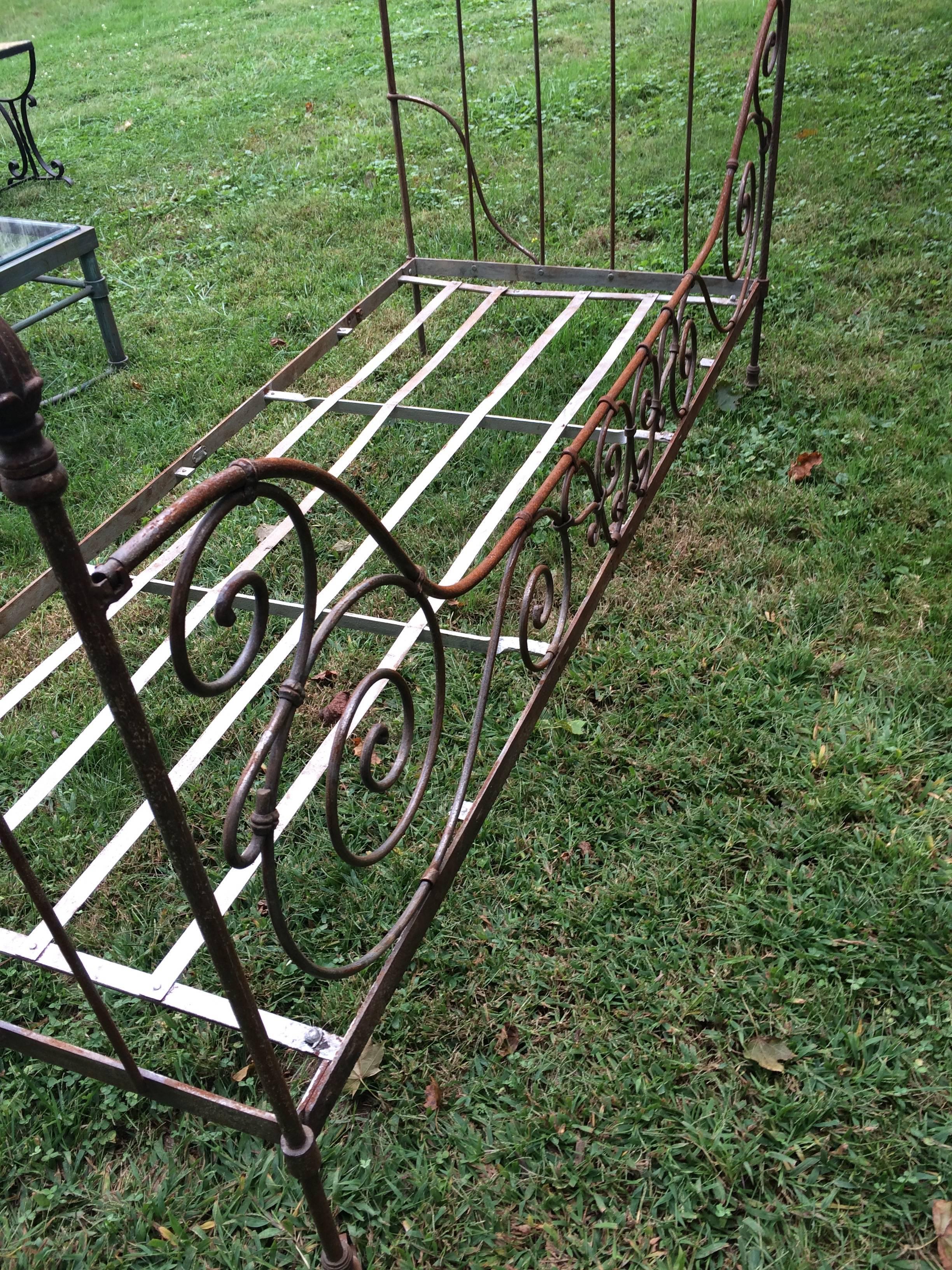 antique iron daybed french