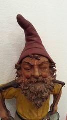 Rare Antique Terracotta Garden Gnome Sculpture