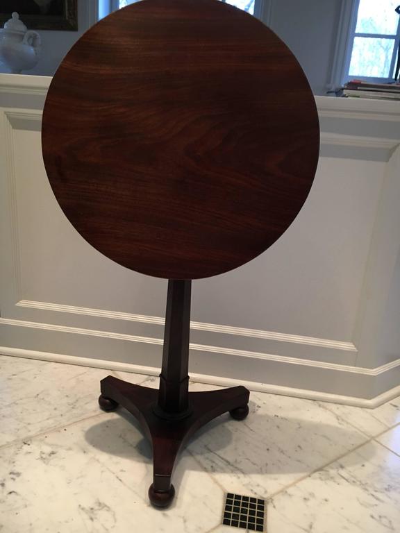 Antique Mahogany Flip Top Round Side Table at 1stDibs