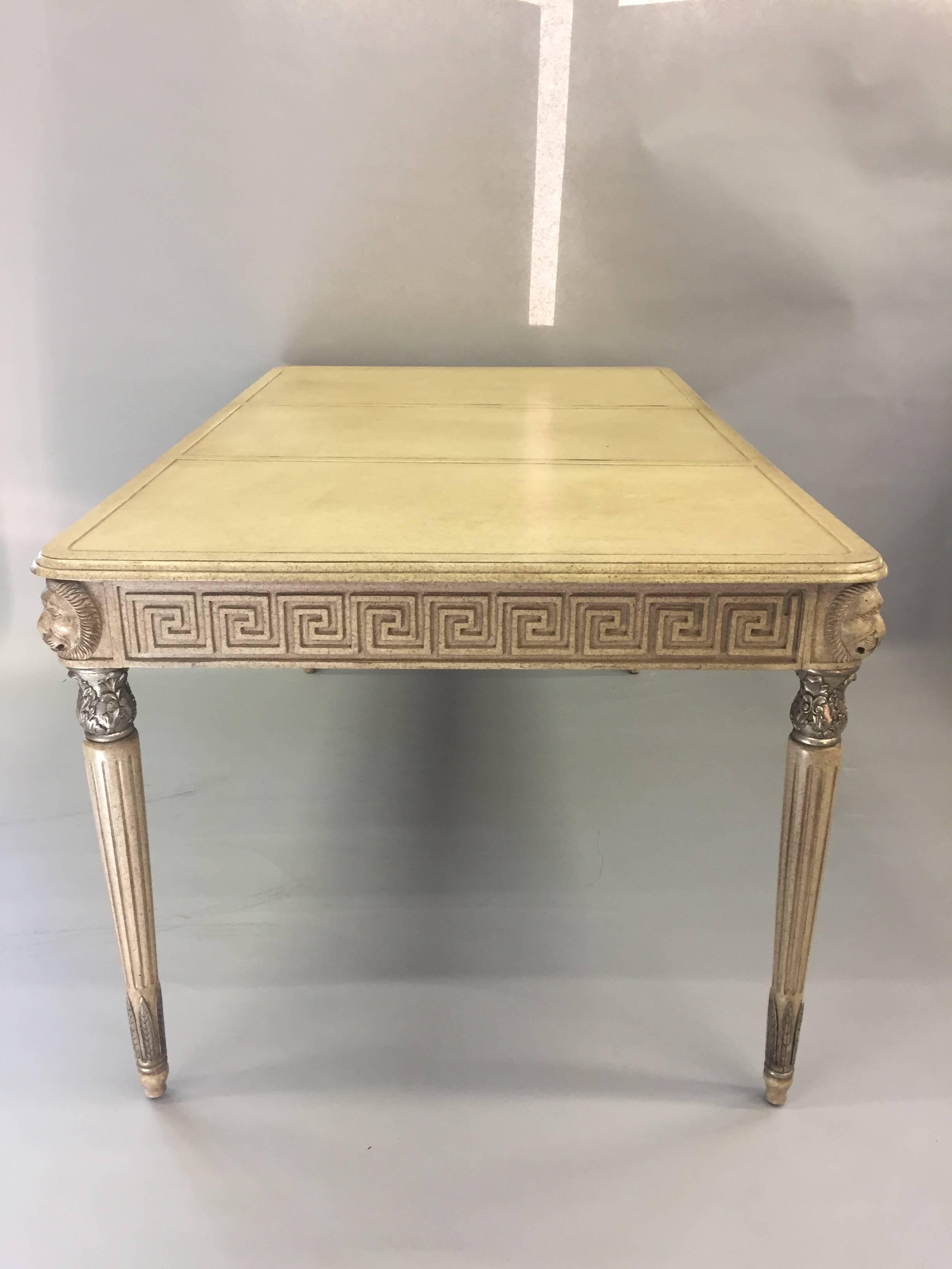 American Fabulous Marge Carson Greek Key Design Writing Desk