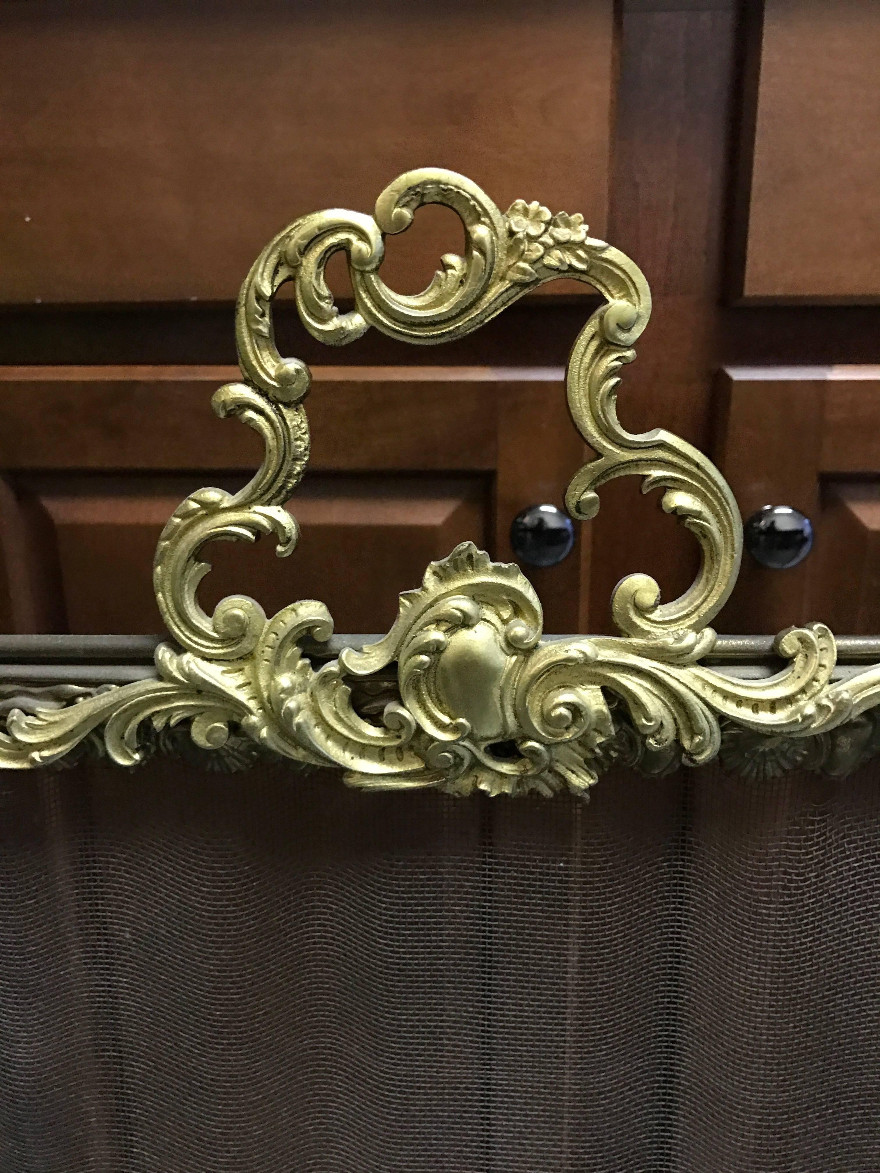 Magnificent 19th Century French Fireplace Screen In Excellent Condition For Sale In Hopewell, NJ