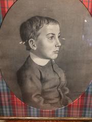 Wonderfully Framed and Matted Charcoal Portrait of a Boy