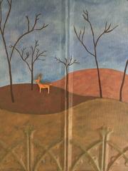 Sacred Landscape on Reclaimed Tin Panel