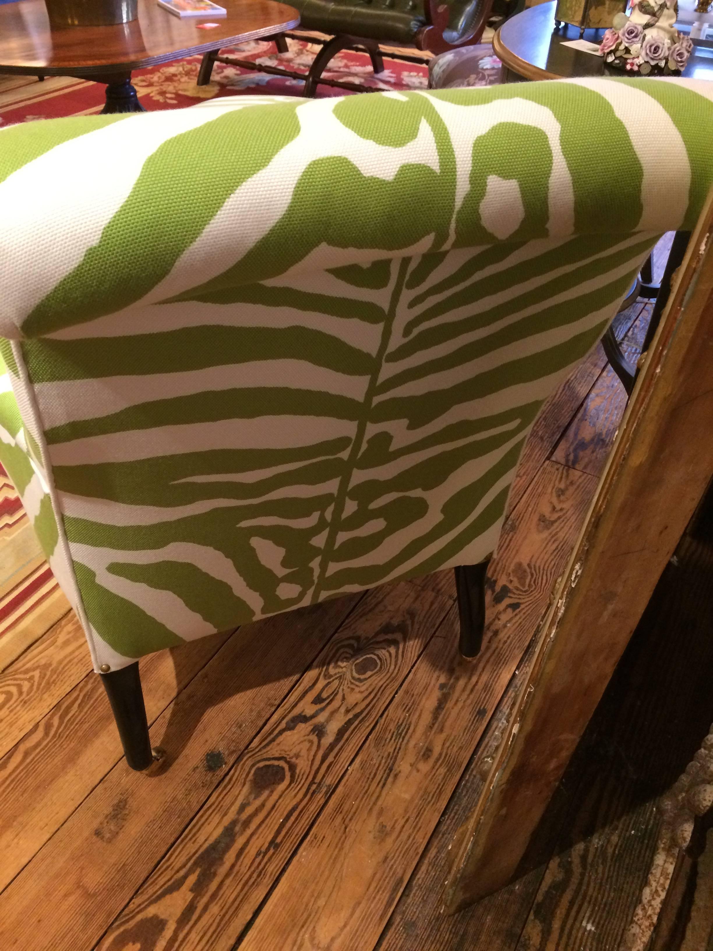Mid-20th Century Vintage Club Chair in Scalamandre Faux Zebra
