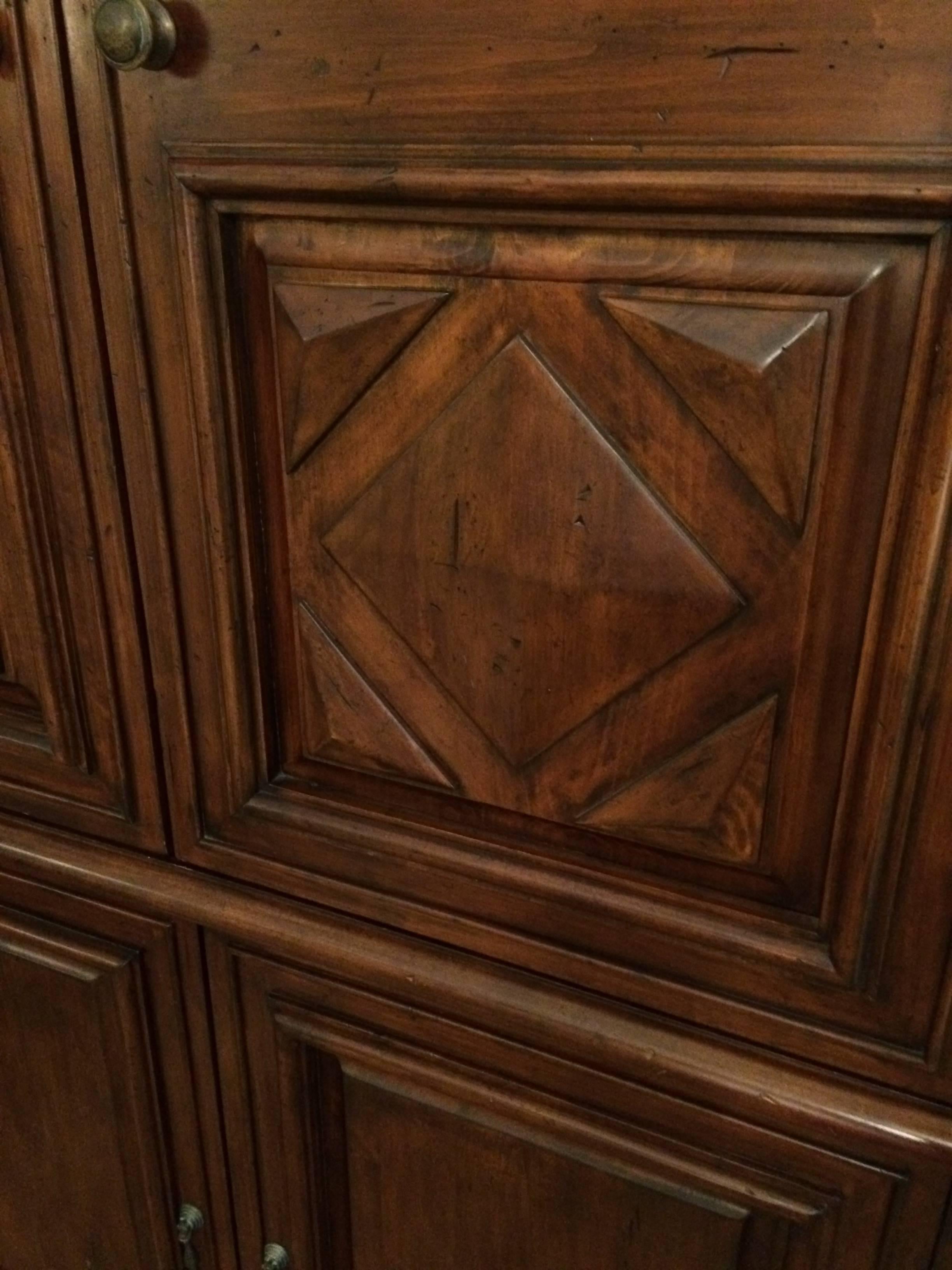 Rich Looking Wooden Armoire Entertainment Cabinet and Desk 1