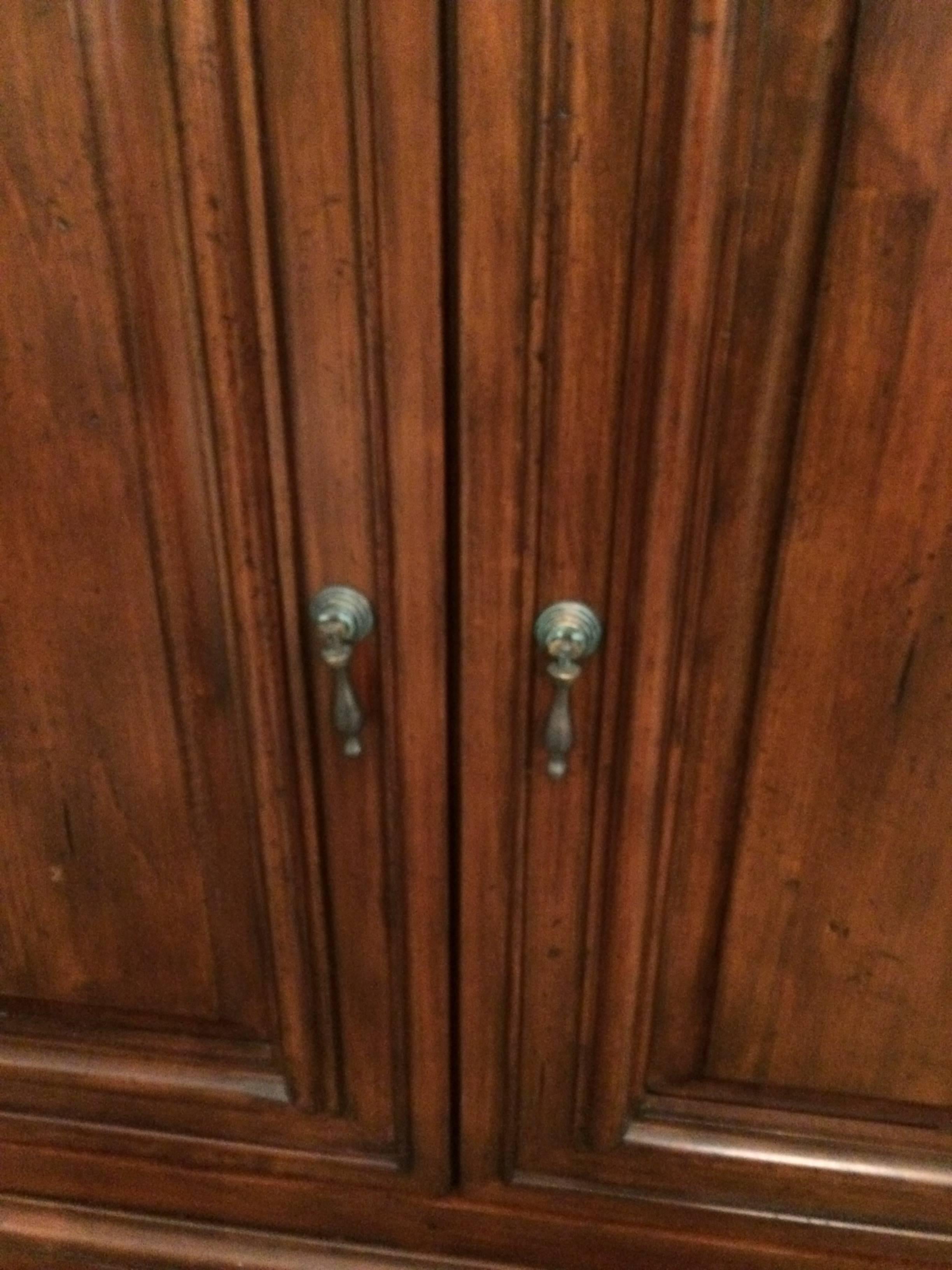 Rich Looking Wooden Armoire Entertainment Cabinet and Desk 2