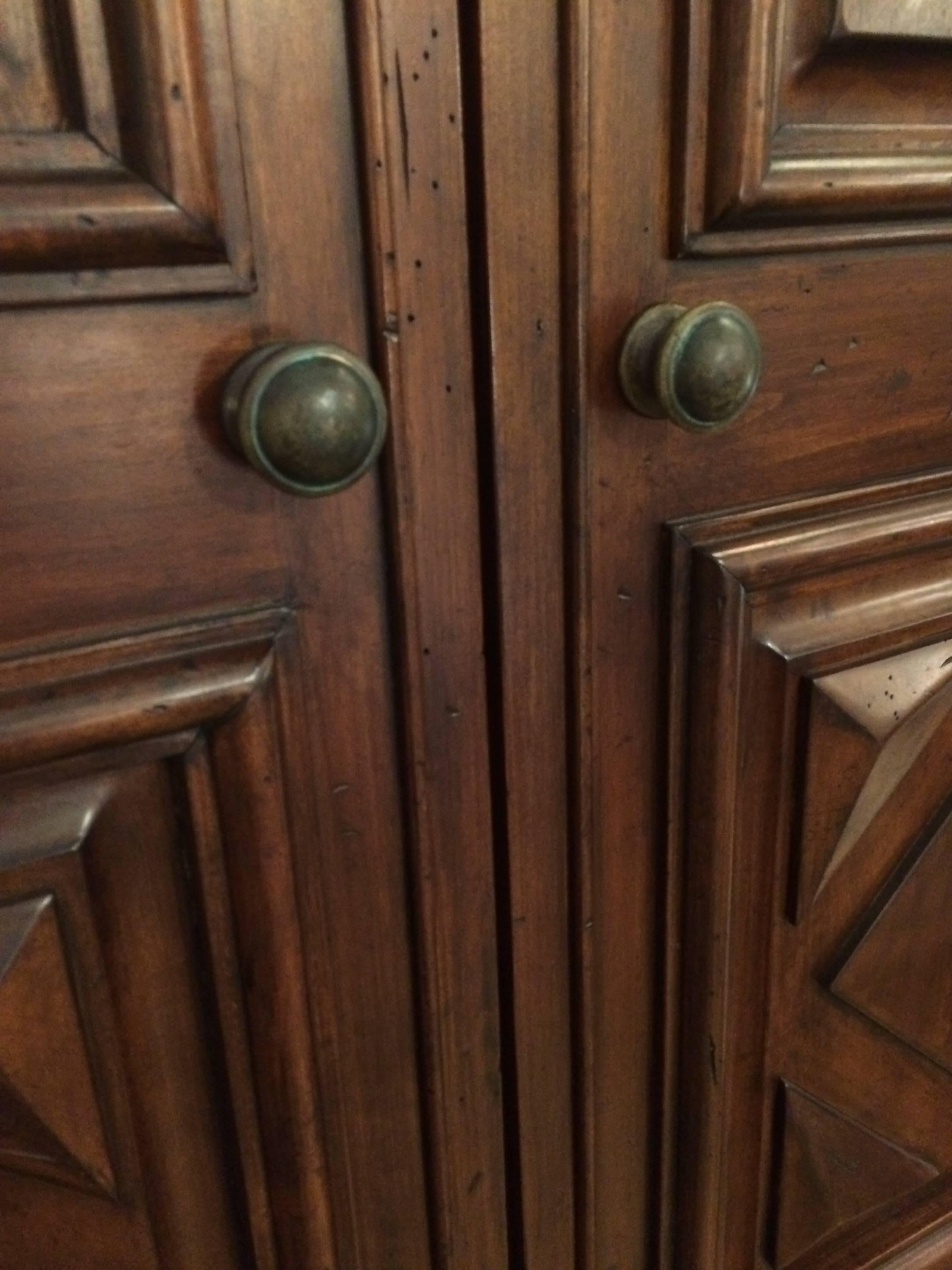 Rich Looking Wooden Armoire Entertainment Cabinet and Desk 4