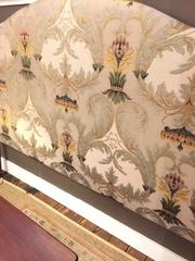 Handsome King Size Bed Upholstered Headboard