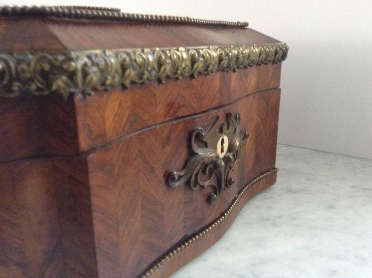 19th Century Splendid French Marquetry Jewelry Box For Sale
