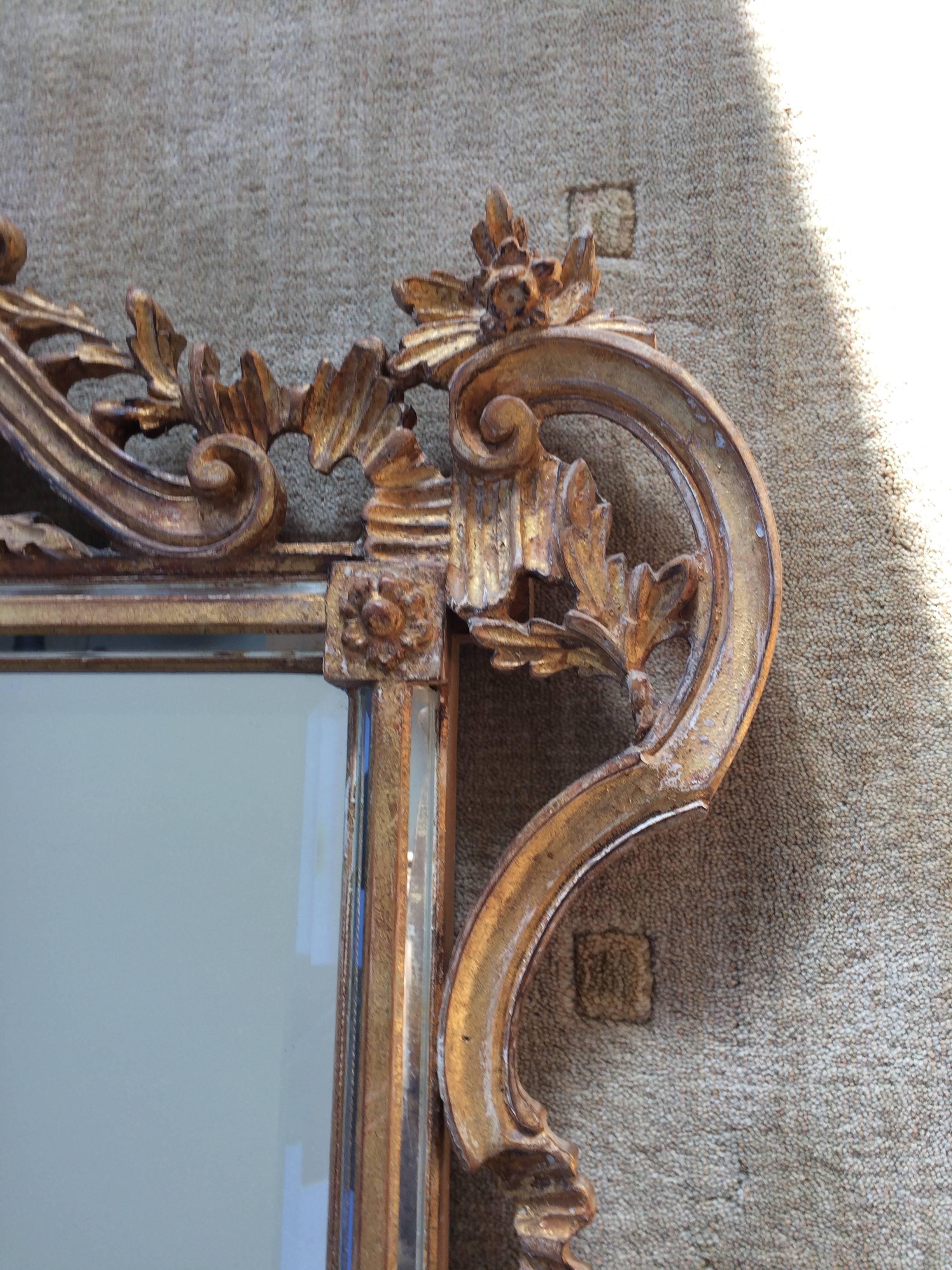 Gorgeous Ornate Giltwood Mirror by Labarge In Excellent Condition In Hopewell, NJ
