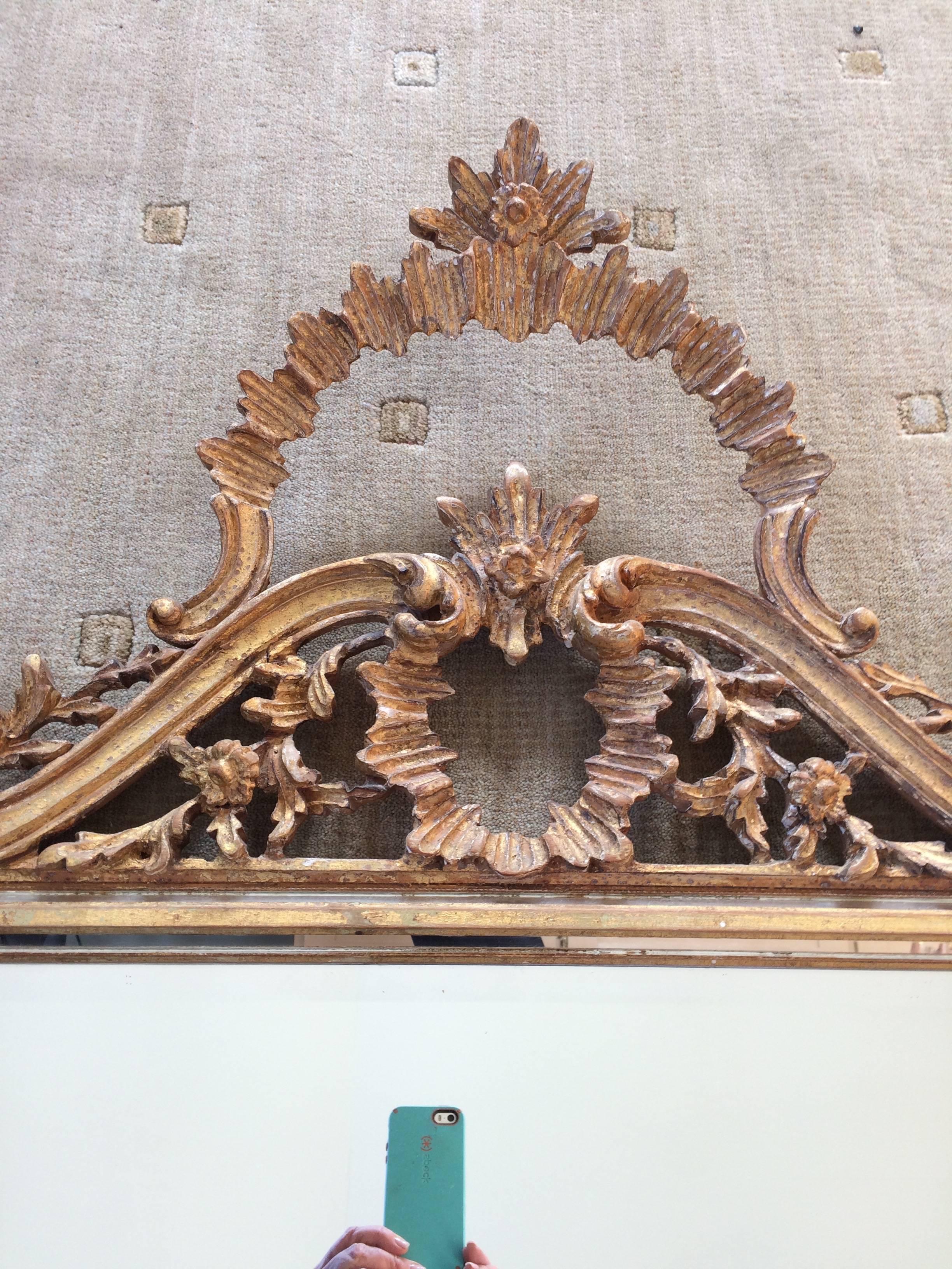 Rococo Gorgeous Ornate Giltwood Mirror by Labarge