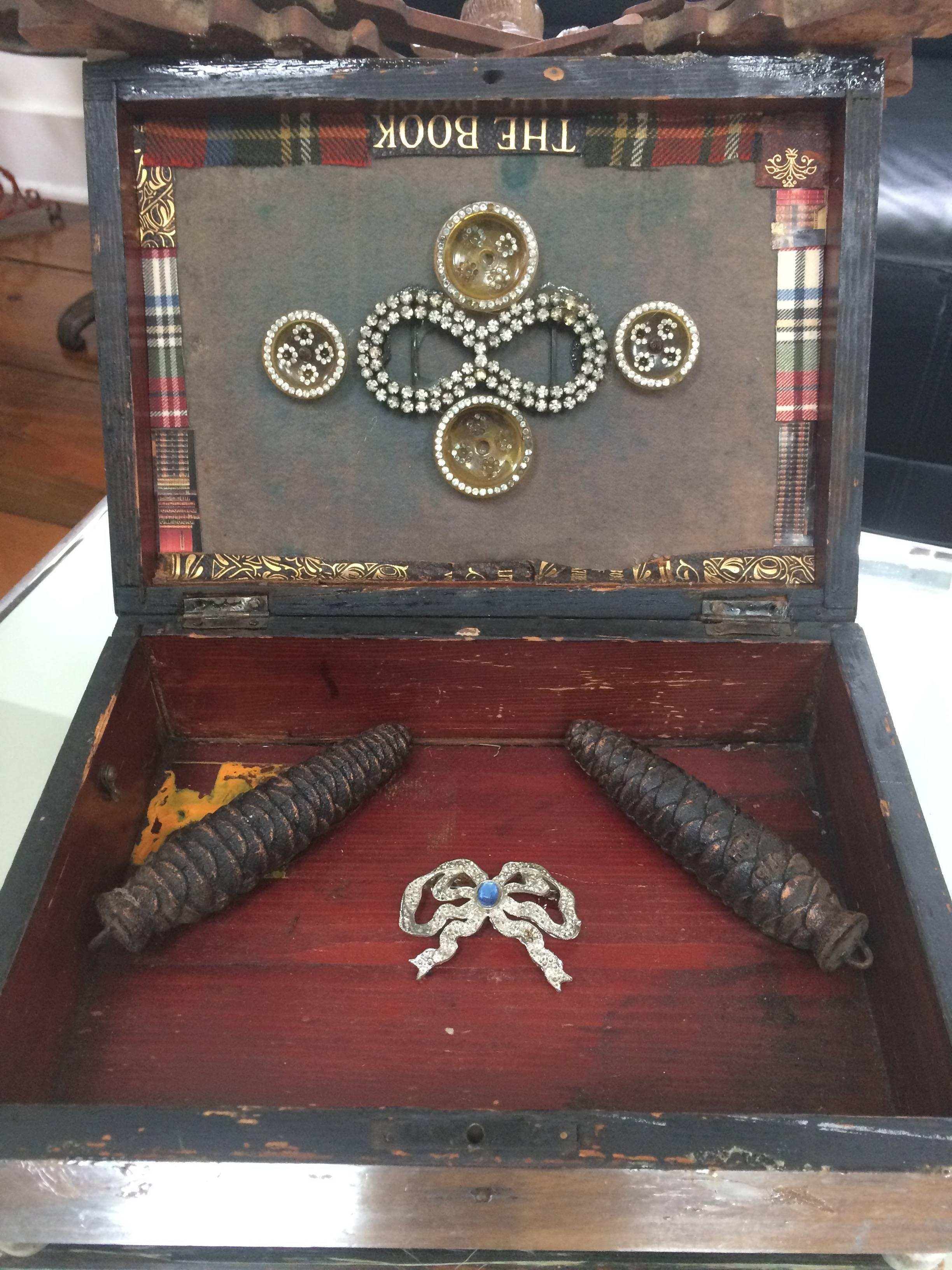 Mixed-Media Assemblage Treasure Box For Sale 1