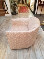 Swanky Pair of Mid-Century Modern Tub Chairs on Casters