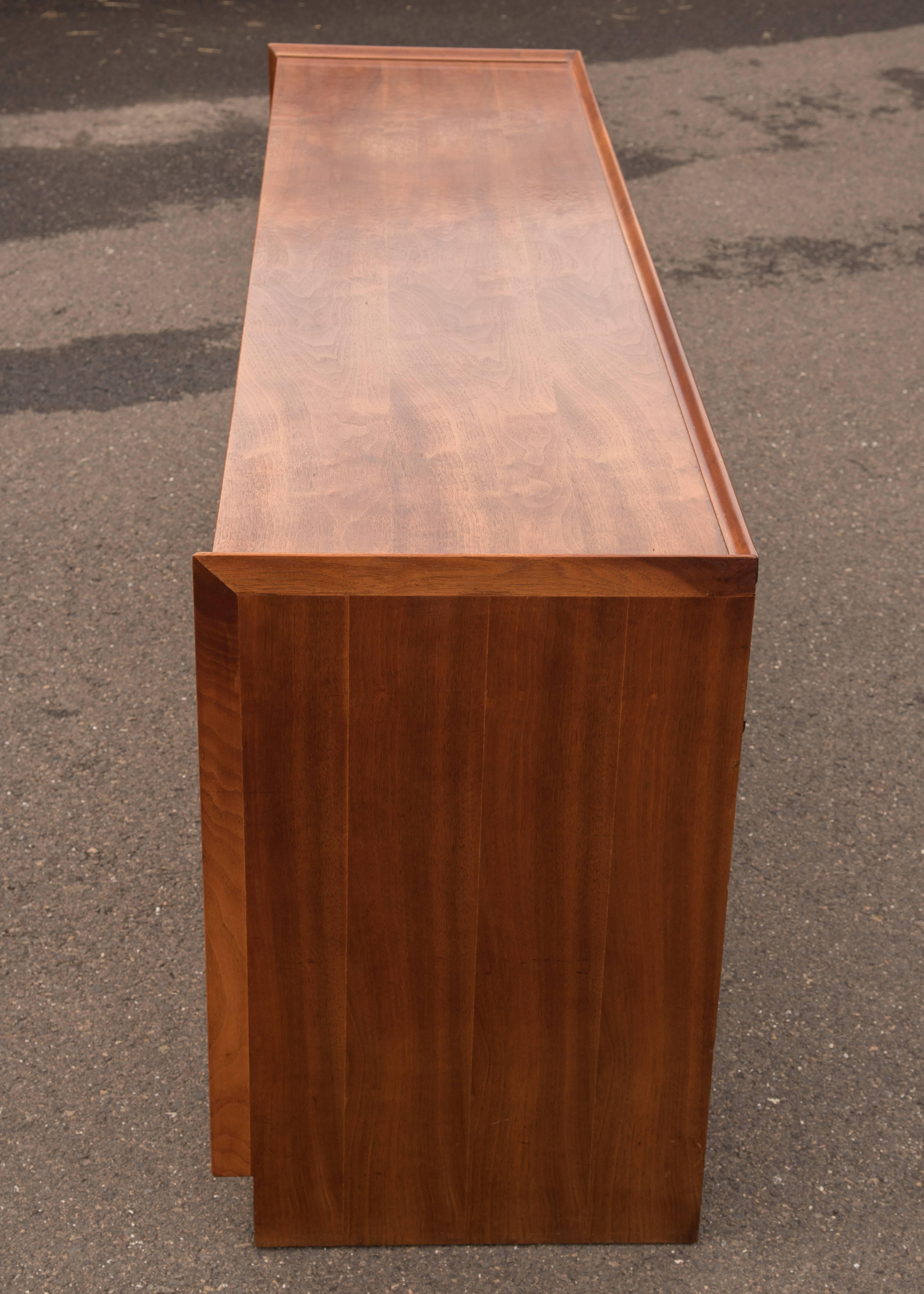 Walnut Mid-Century Modern Sideboard Dresser by Dillingham