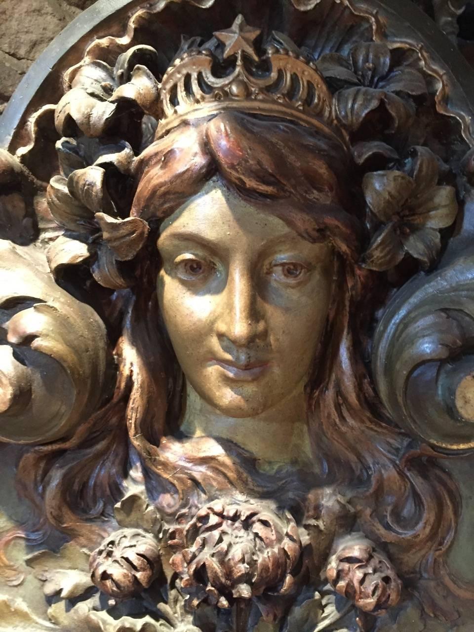 Monumental Ornately Carved Italian Mirror 2