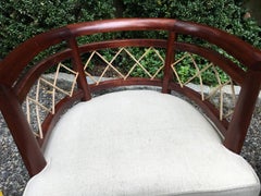 Stunning Pair of Barrel Back Mahogany Armchairs