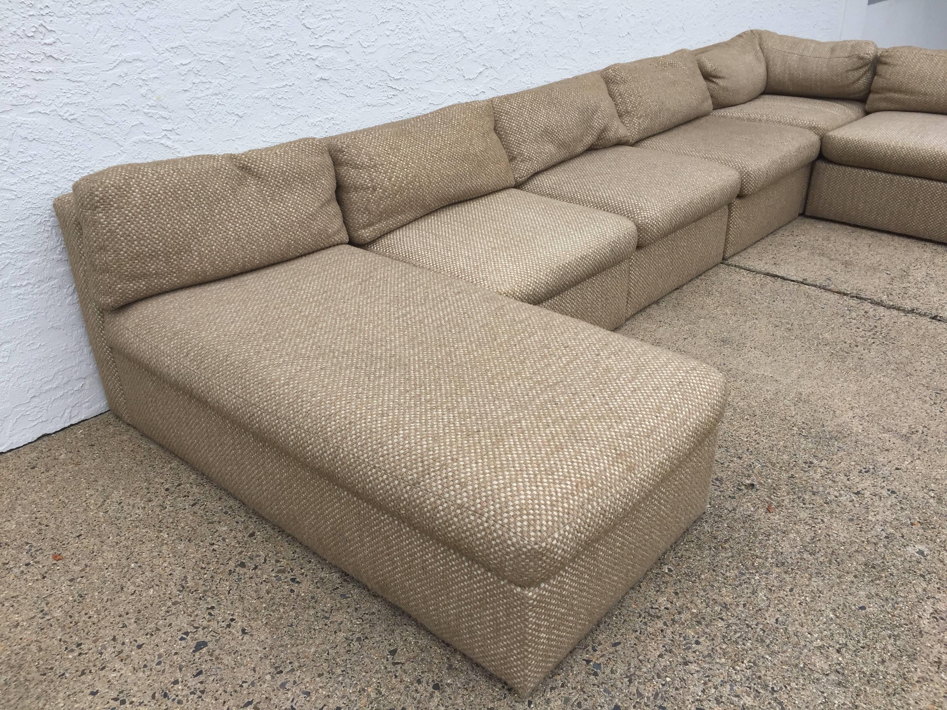 Late 20th Century Six-Piece Milo Baughman for Thayer Coggin Sectional Sofa