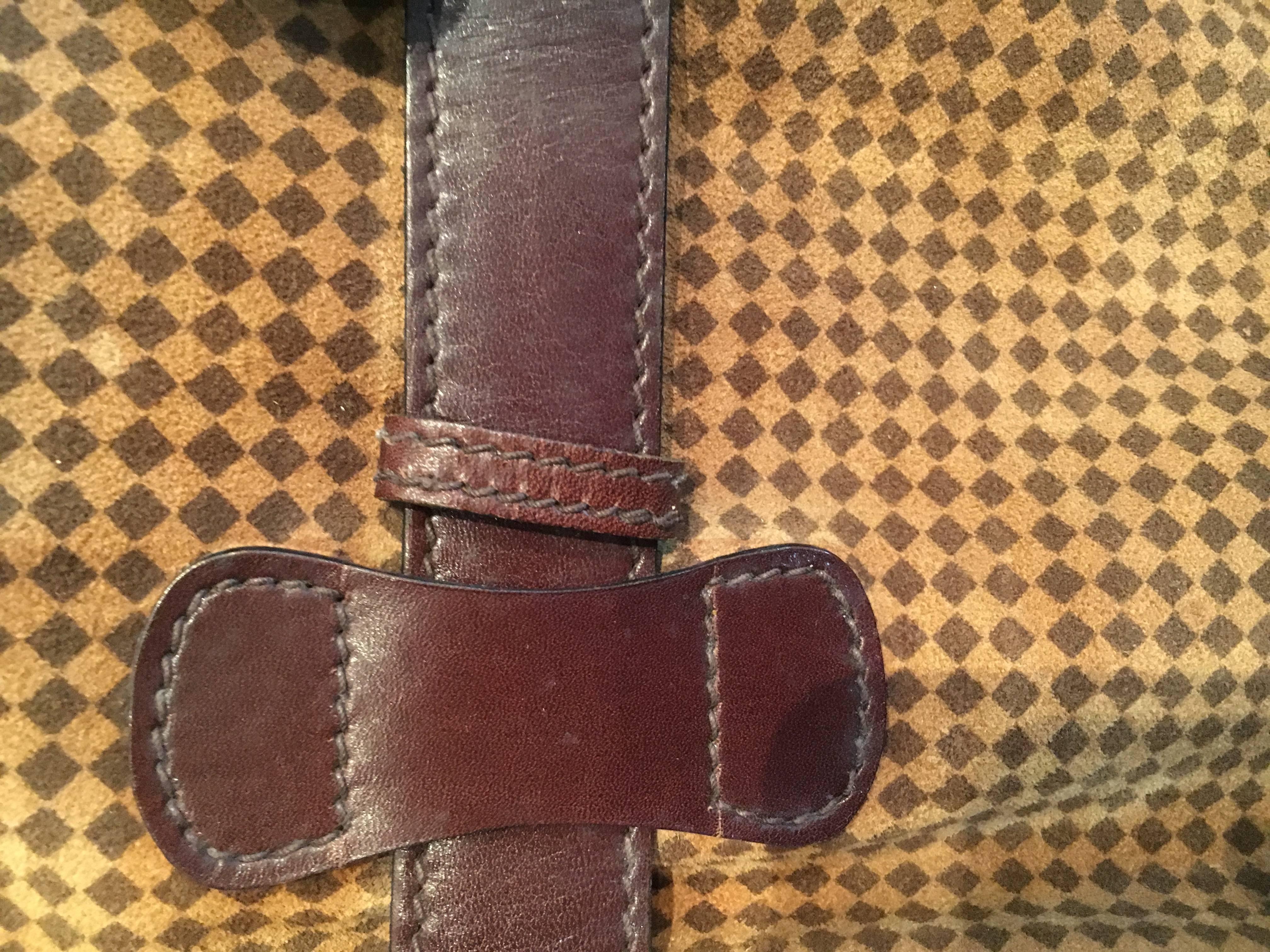 Mint Condition Vintage Houndstooth and Leather Bottega Veneta Weekend Bag In Excellent Condition In Hopewell, NJ