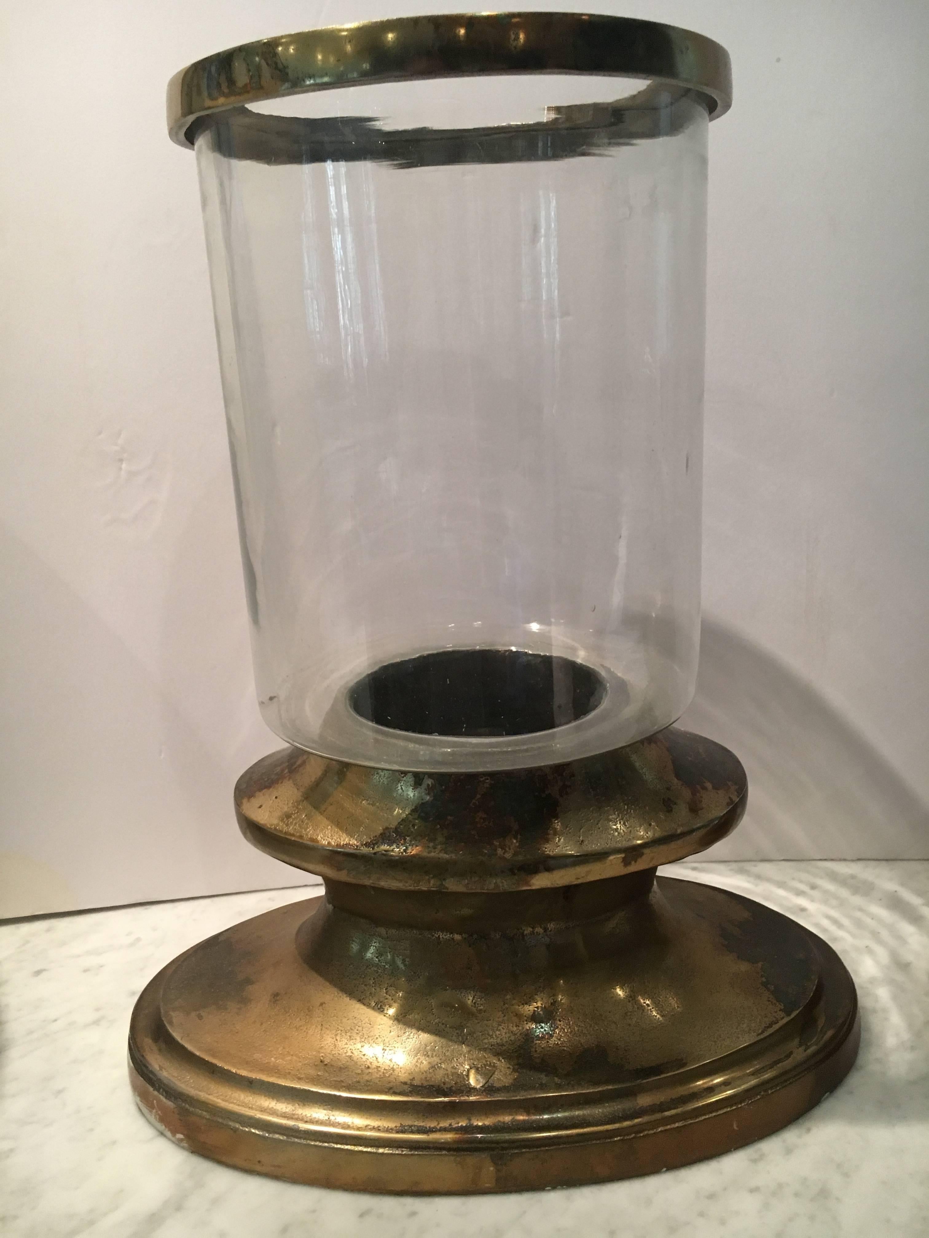 Impressive Chunky Brass And Glass Hurricanes At 1stDibs impressive-chunky-brass-and-glass-hurricanes-at-1stdibs