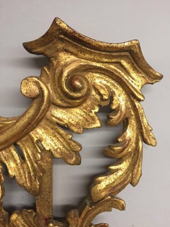 Sensational Carved Italian Giltwood Pagoda Style Mirror