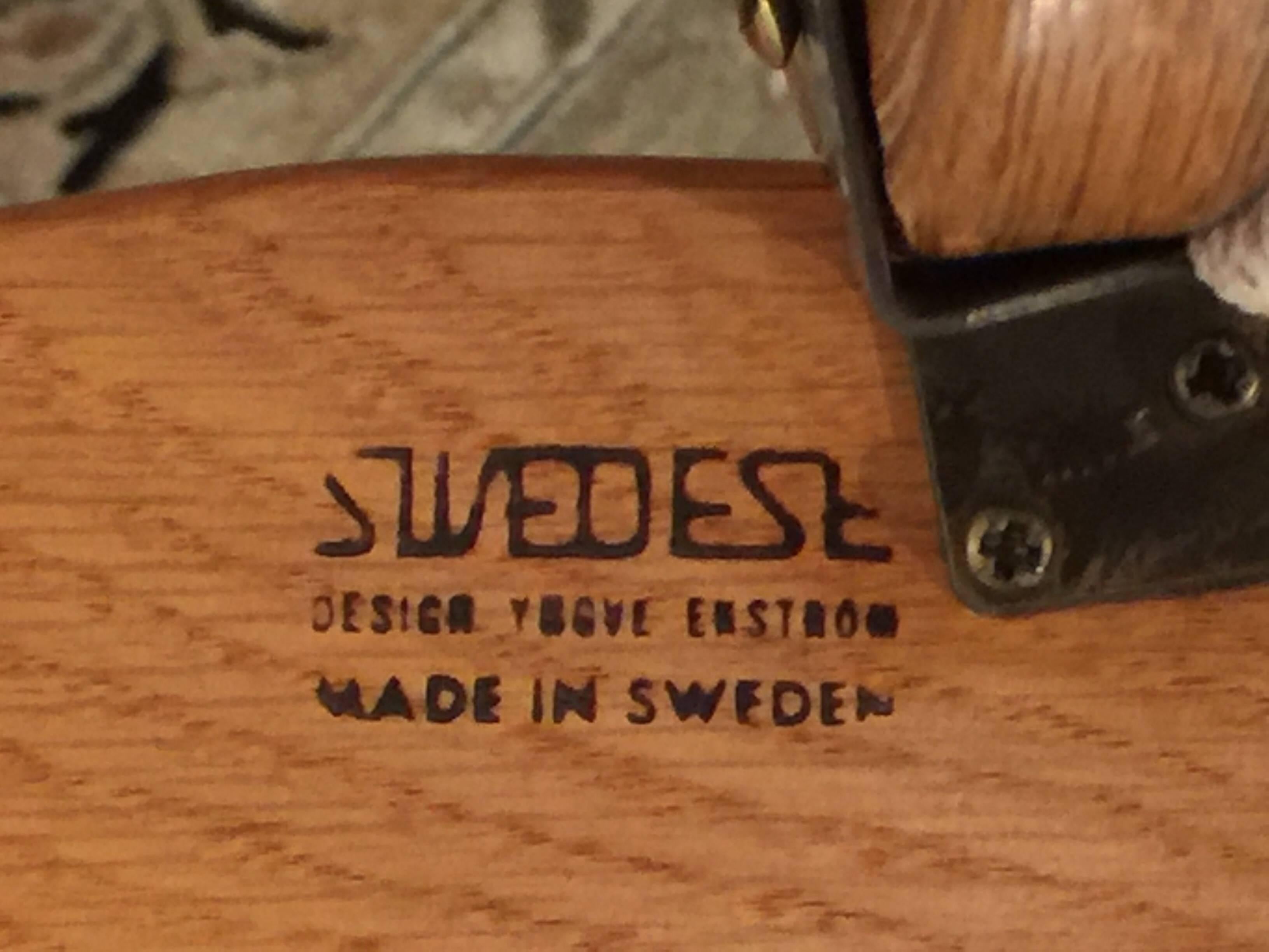 Bleached Sleek Swedish Designer Lamino Lounge Chair and Ottoman