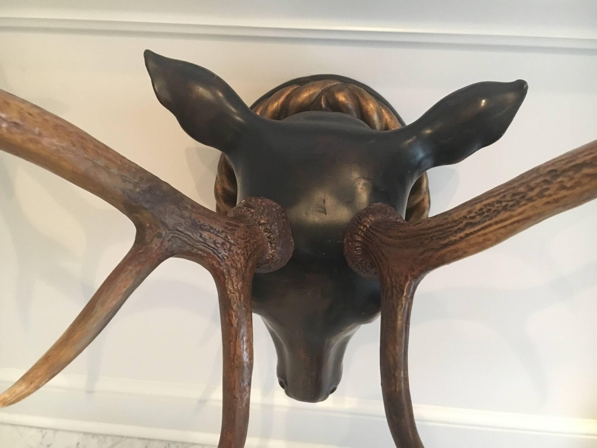 faux stag head wall mount