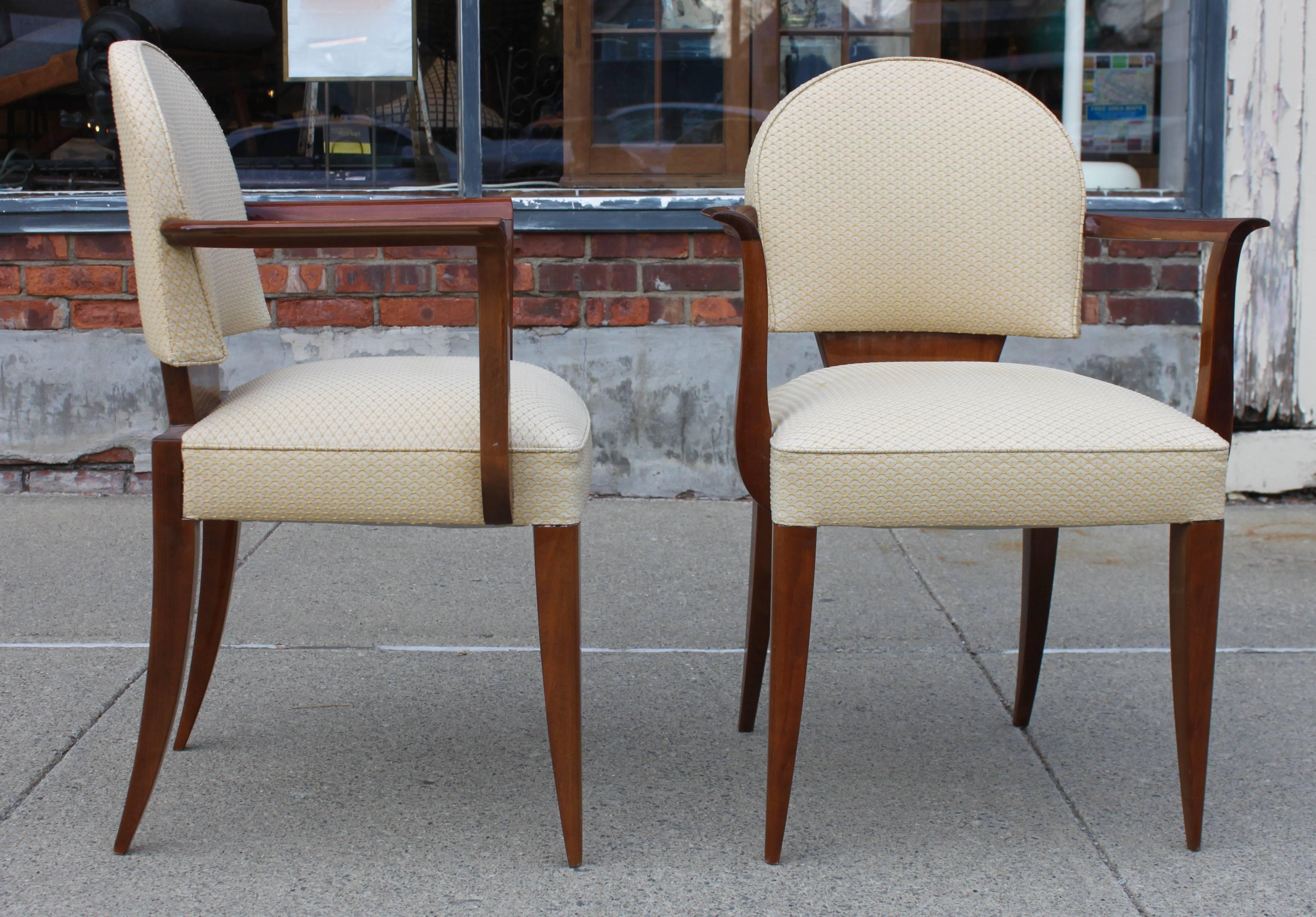 Pair of French Art Deco armchairs.