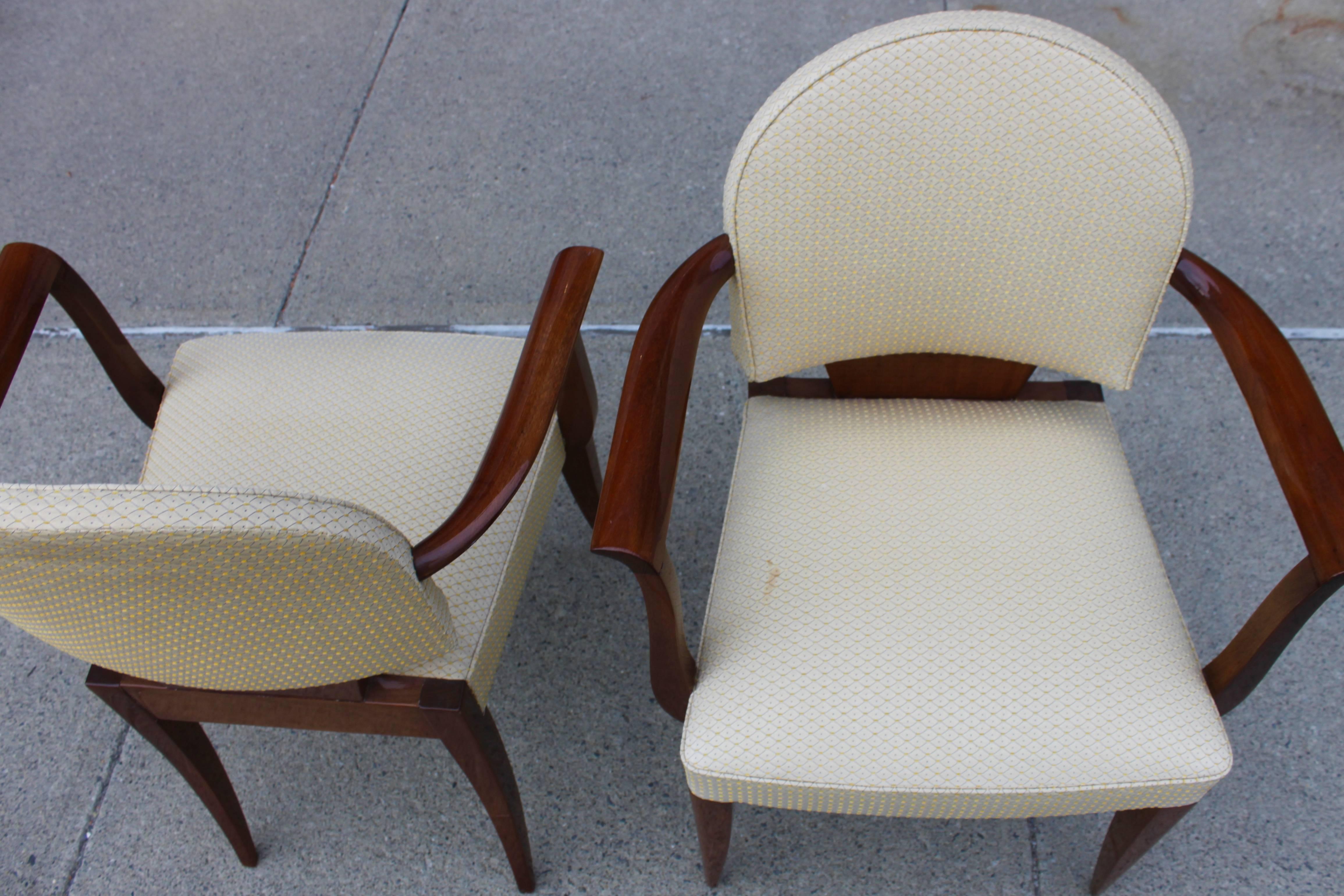 Pair of French Art Deco Armchairs 1