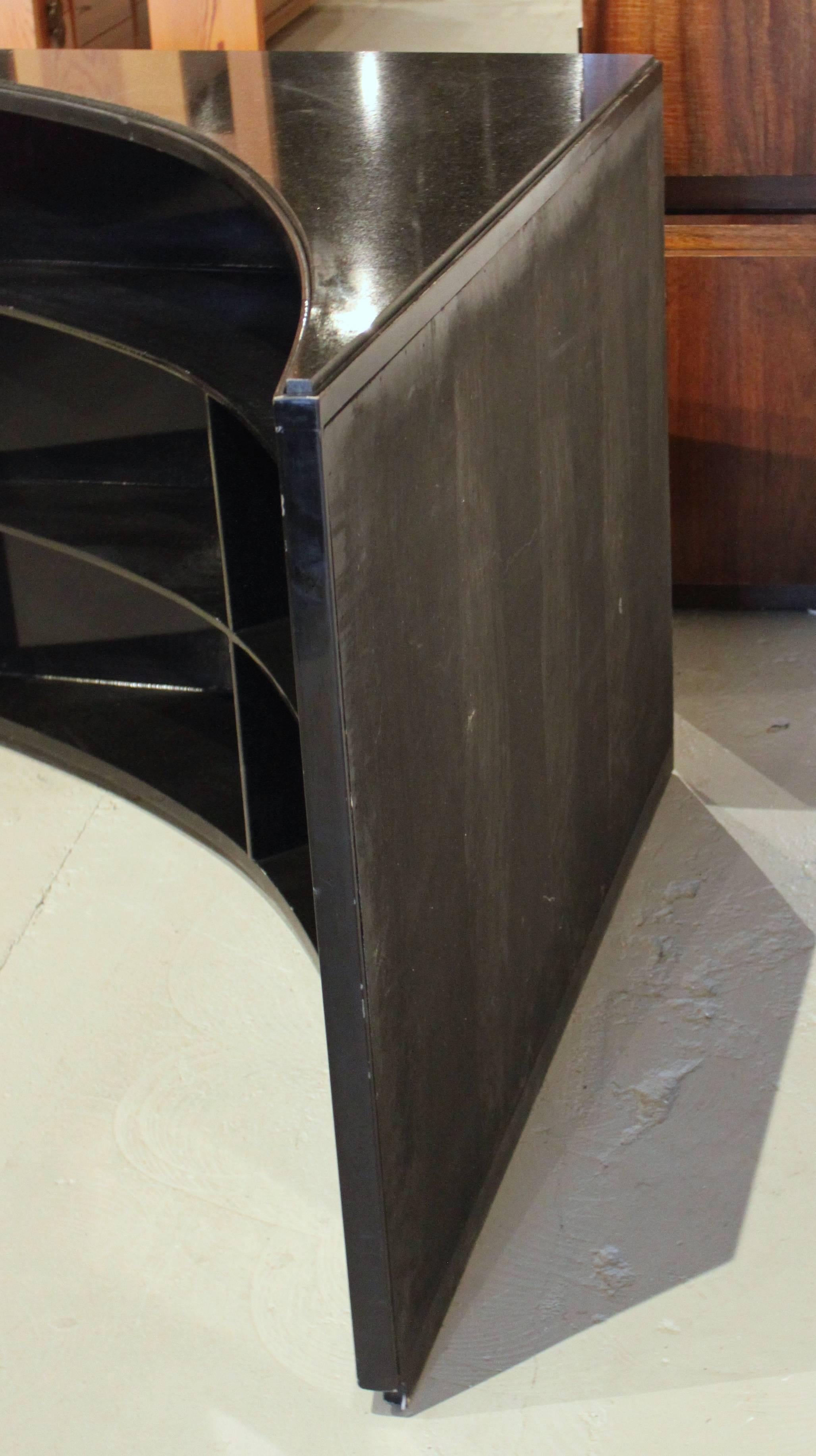 Lacquered Corner Cabinet with Granite Top For Sale 1