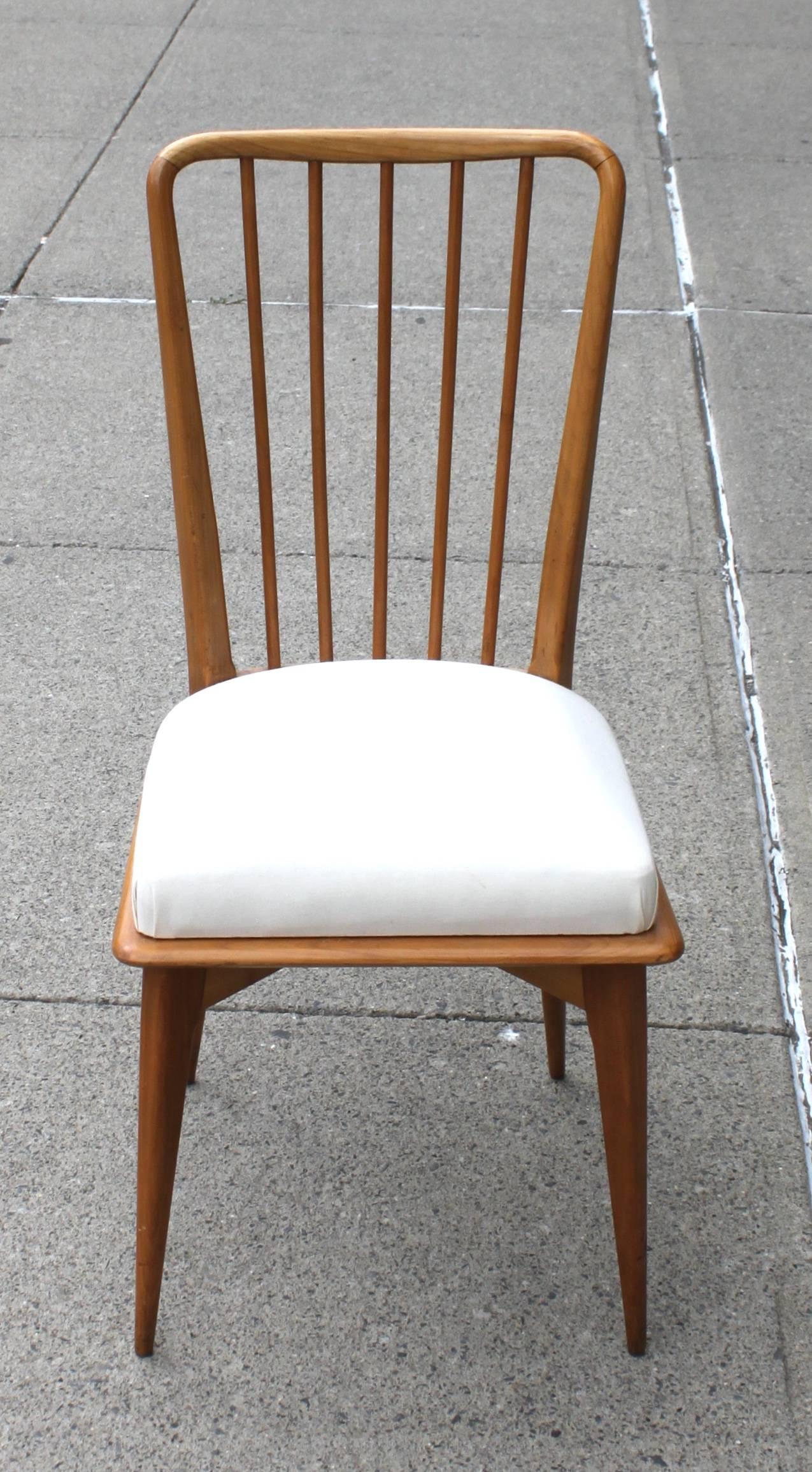 Mid-Century Modern Italian Paolo Buffa Dining Chairs, Set of Six In Excellent Condition In Hudson, NY