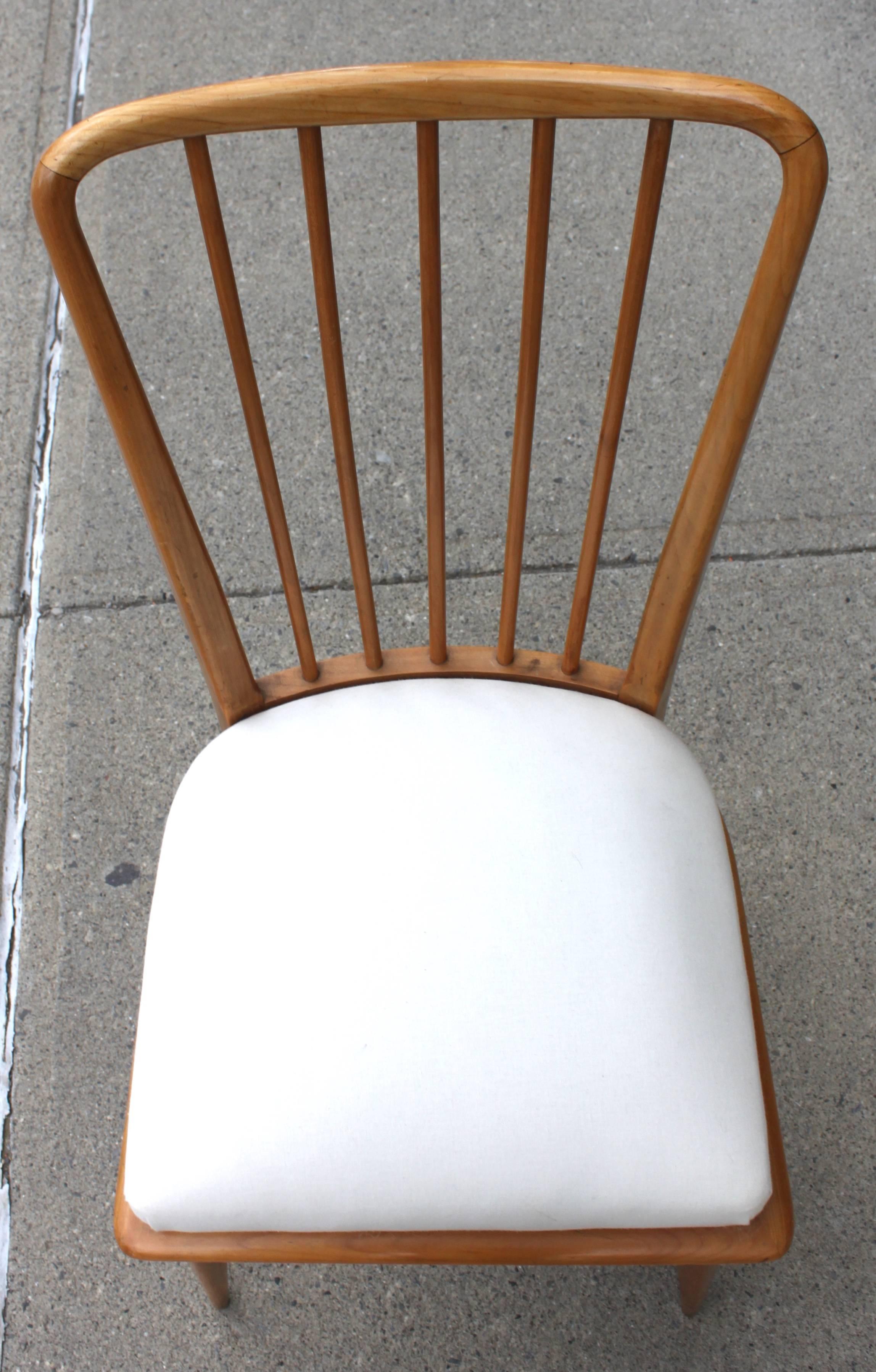 Fabric Mid-Century Modern Italian Paolo Buffa Dining Chairs, Set of Six