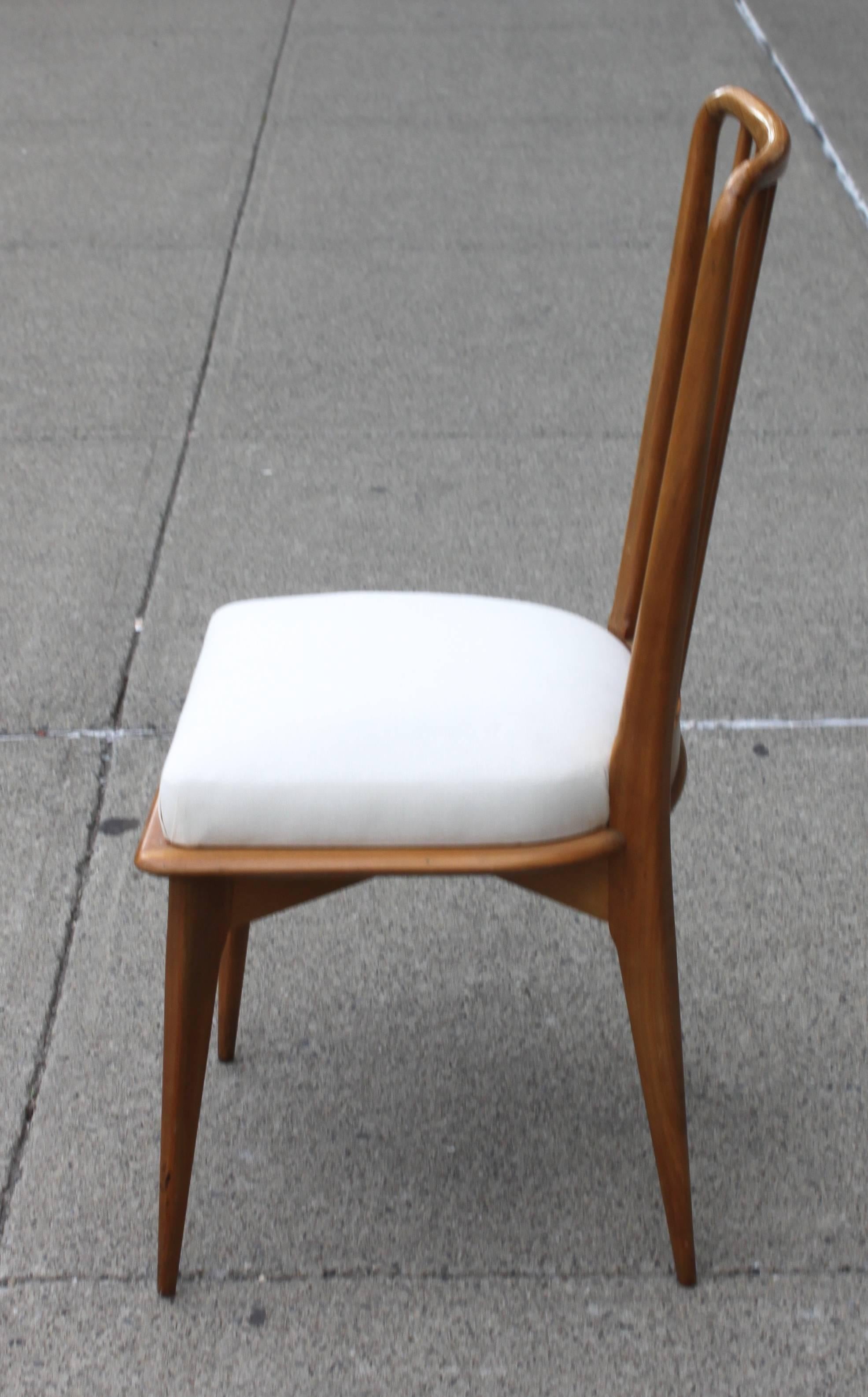 Mid-Century Modern Italian Paolo Buffa Dining Chairs, Set of Six 1