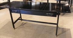 Rare Black Lacquered Console Table by Michael Taylor for Baker