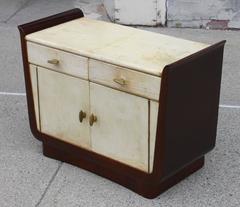 French Art Deco Parchment Cabinet