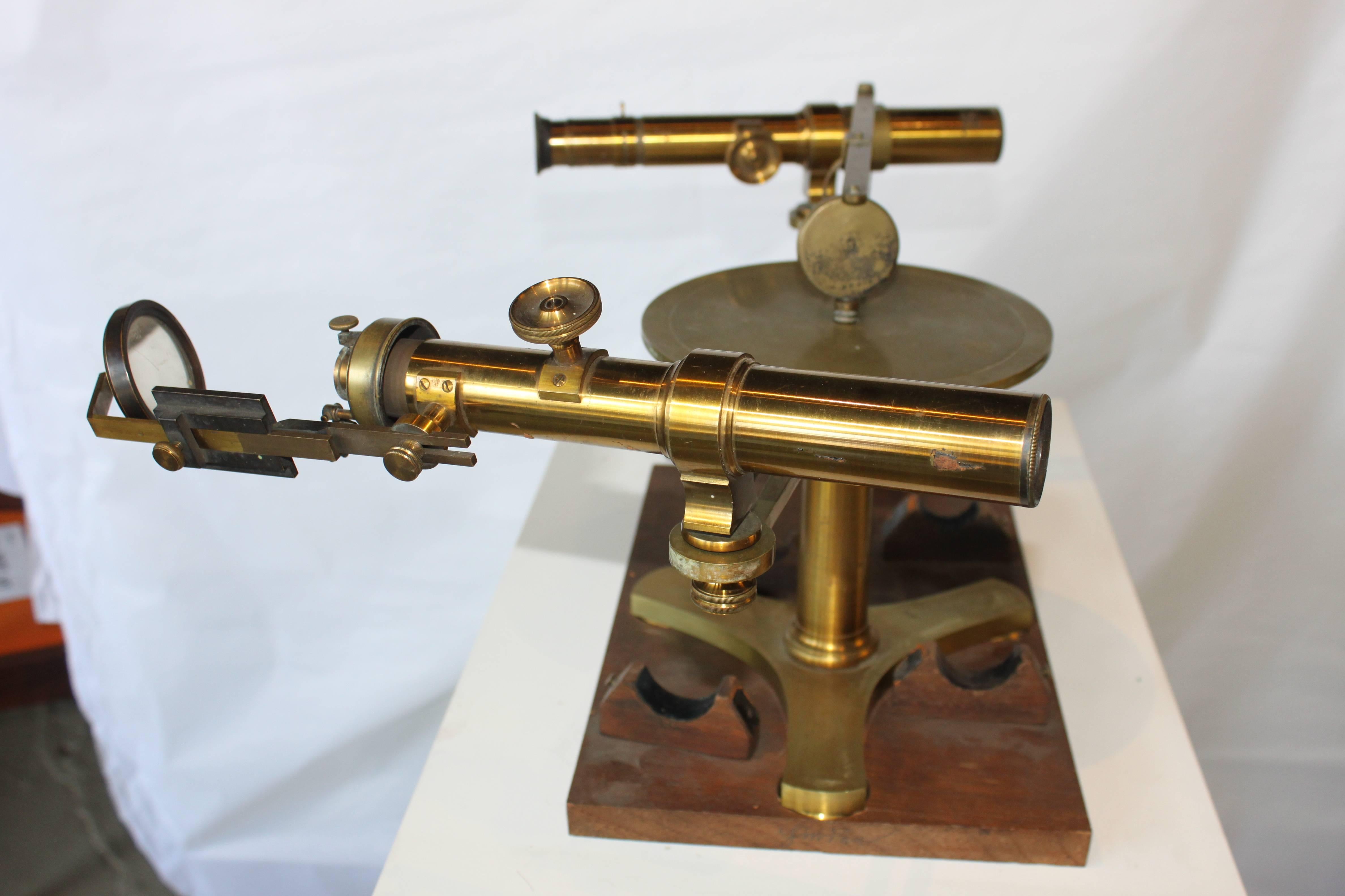 Late 19th Century Double Horizontal Microscope For Sale