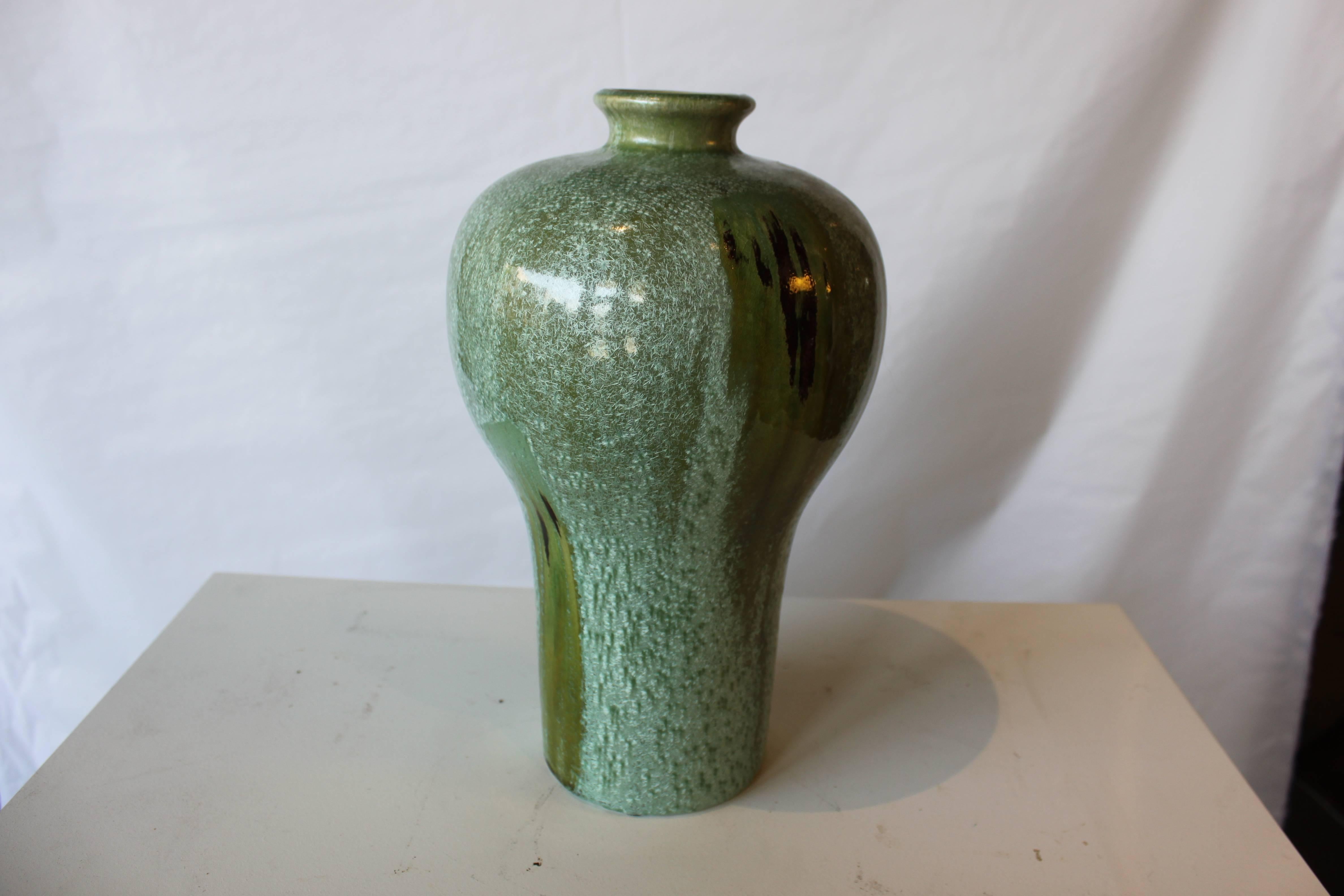 Mid-Century Modern Vintage Drip Glazed Vase For Sale