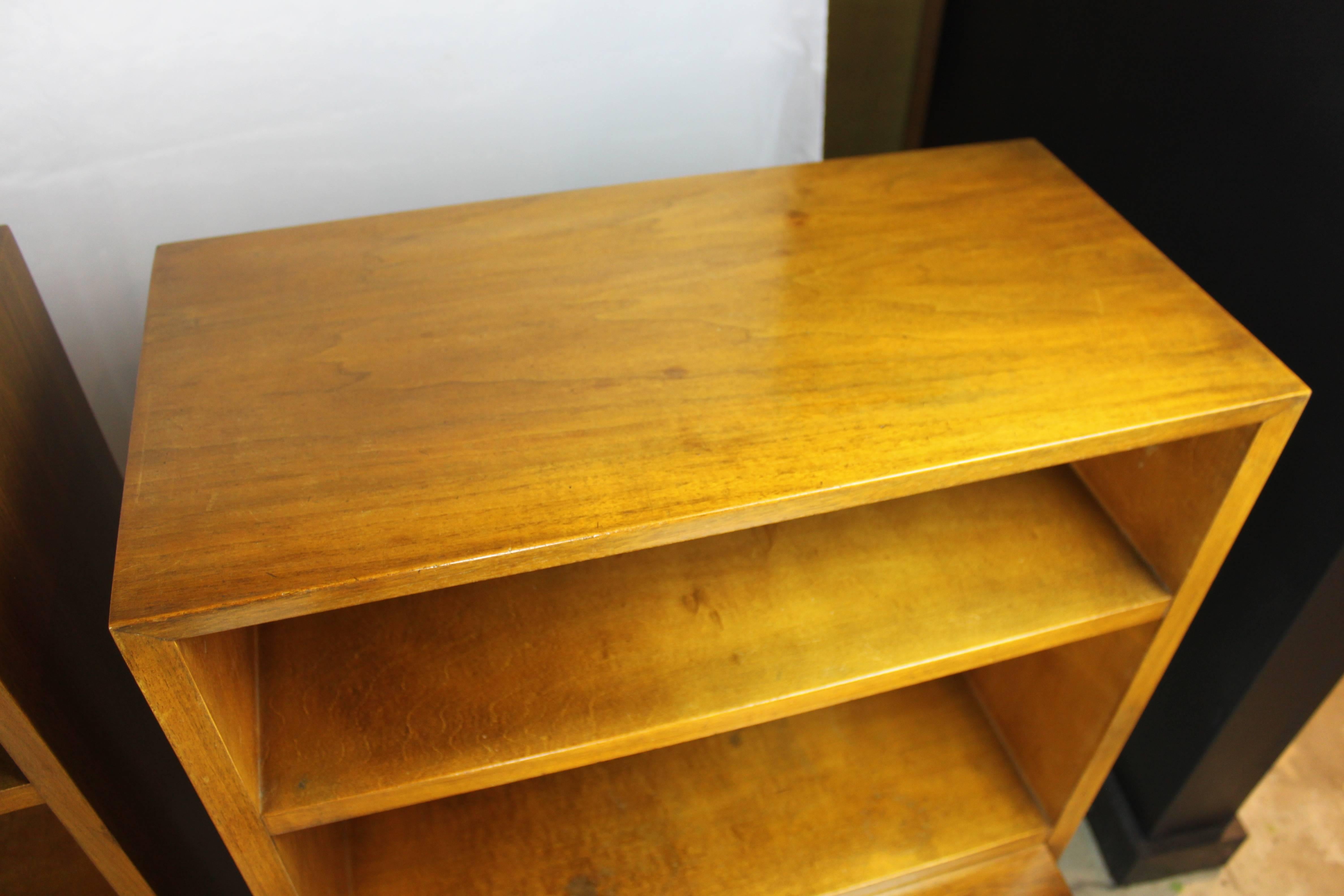 Walnut Pair of George Nelson Bookcases Nightstands For Sale