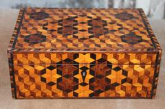 Star Pattern Speciman Wood Sewing Box