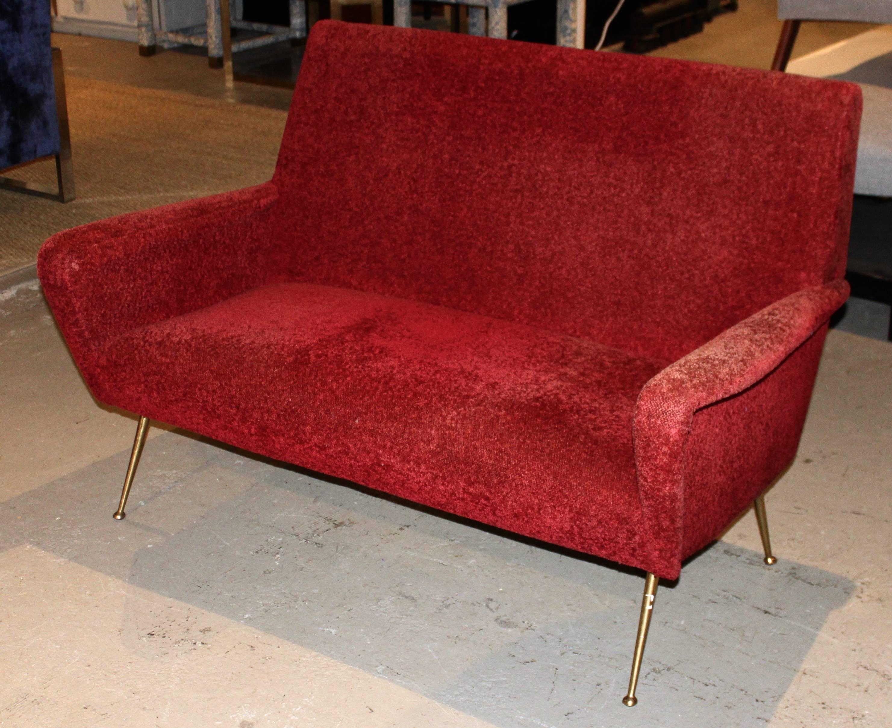 Mid-20th Century Italian Mid-Century Modern Settee Sofa