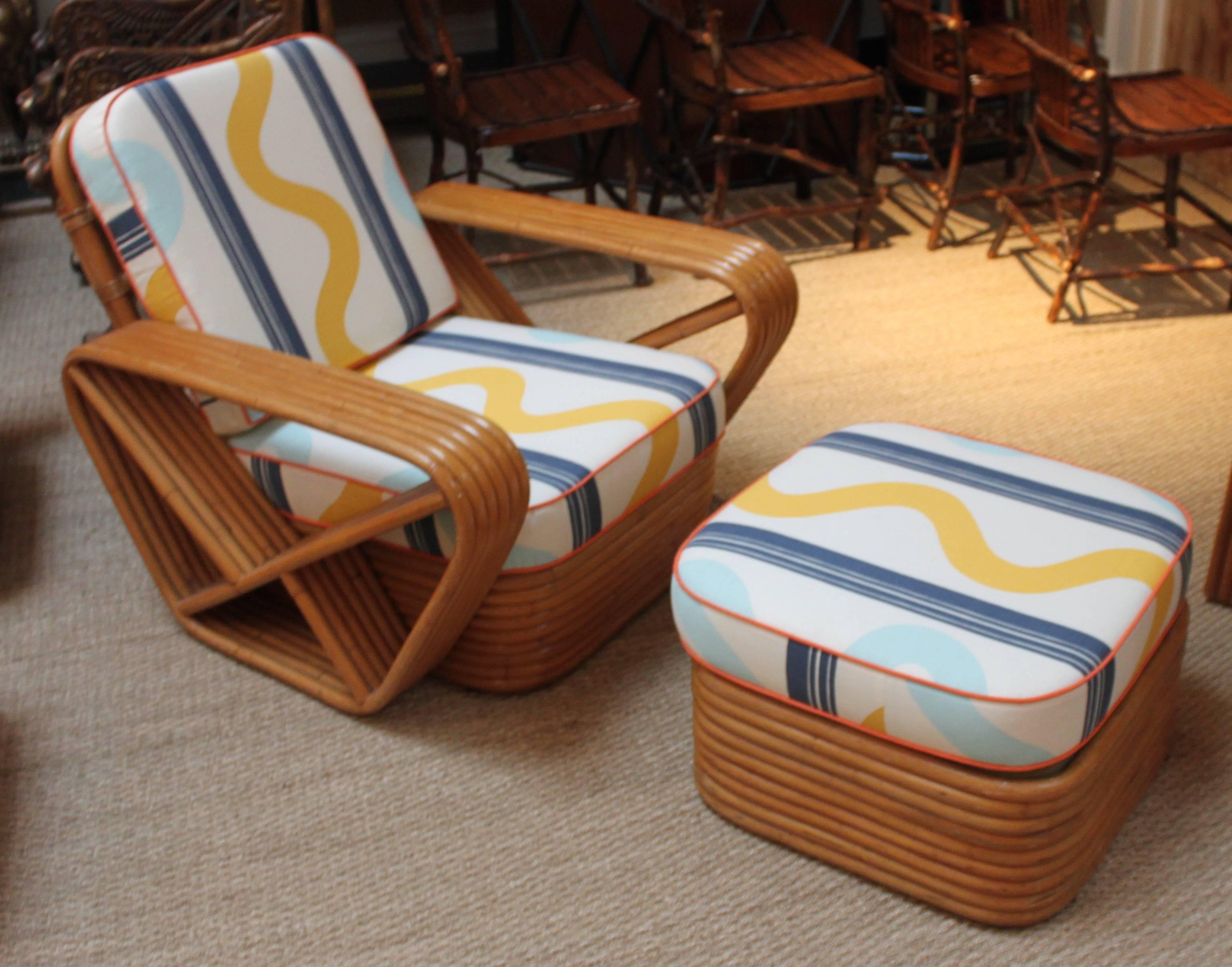 Rattan Full Living Room Set In Good Condition For Sale In Hudson, NY