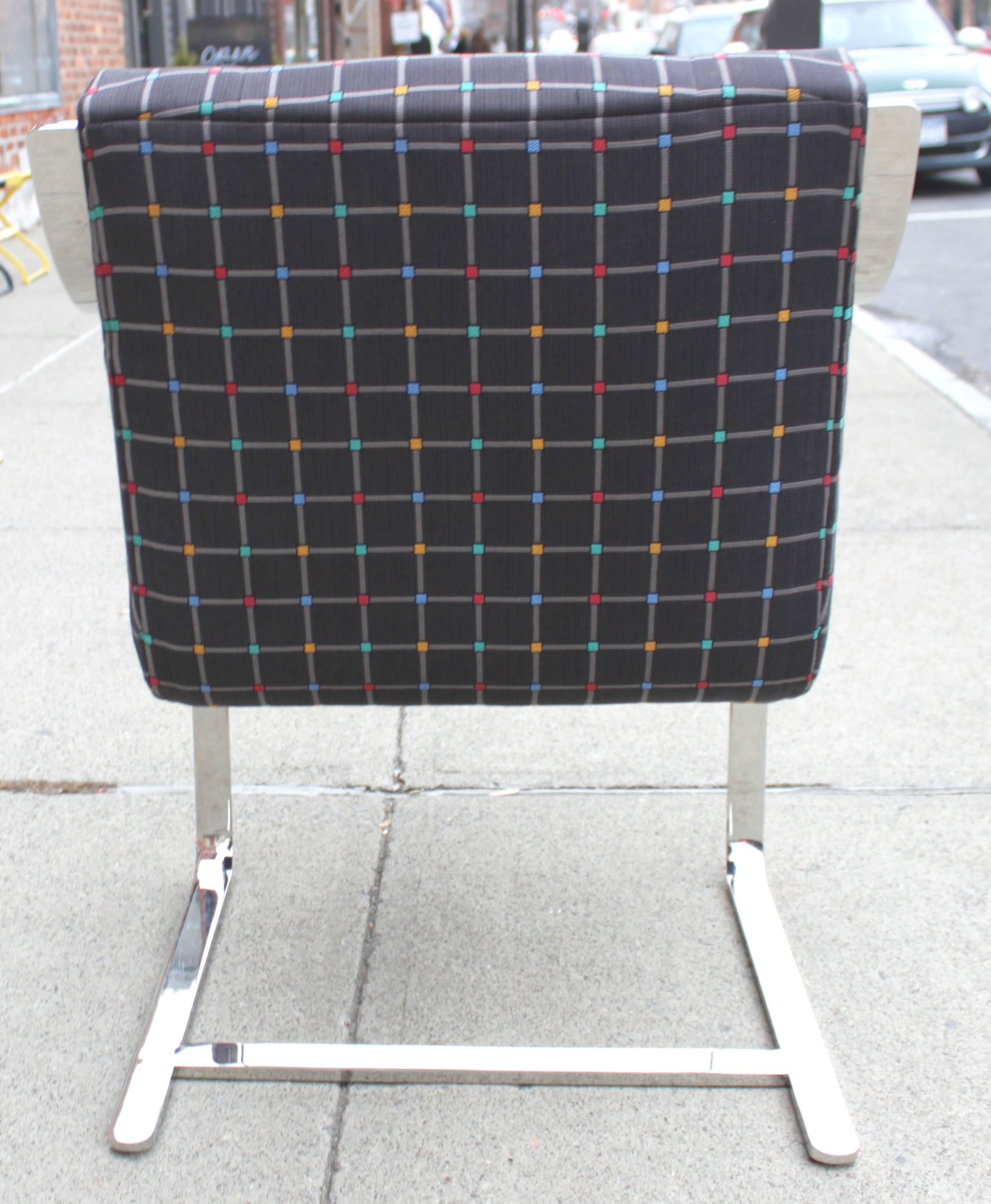 Polished Stainless Steel Brueton Chairs- 8 Available In Excellent Condition For Sale In Hudson, NY