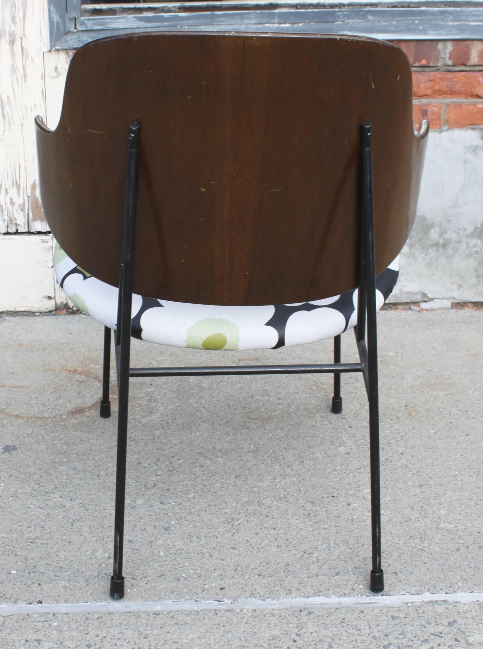 Mid-Century Modern Ib Kofod Larsen 'Penguin' Chair with Marimekko Fabric For Sale