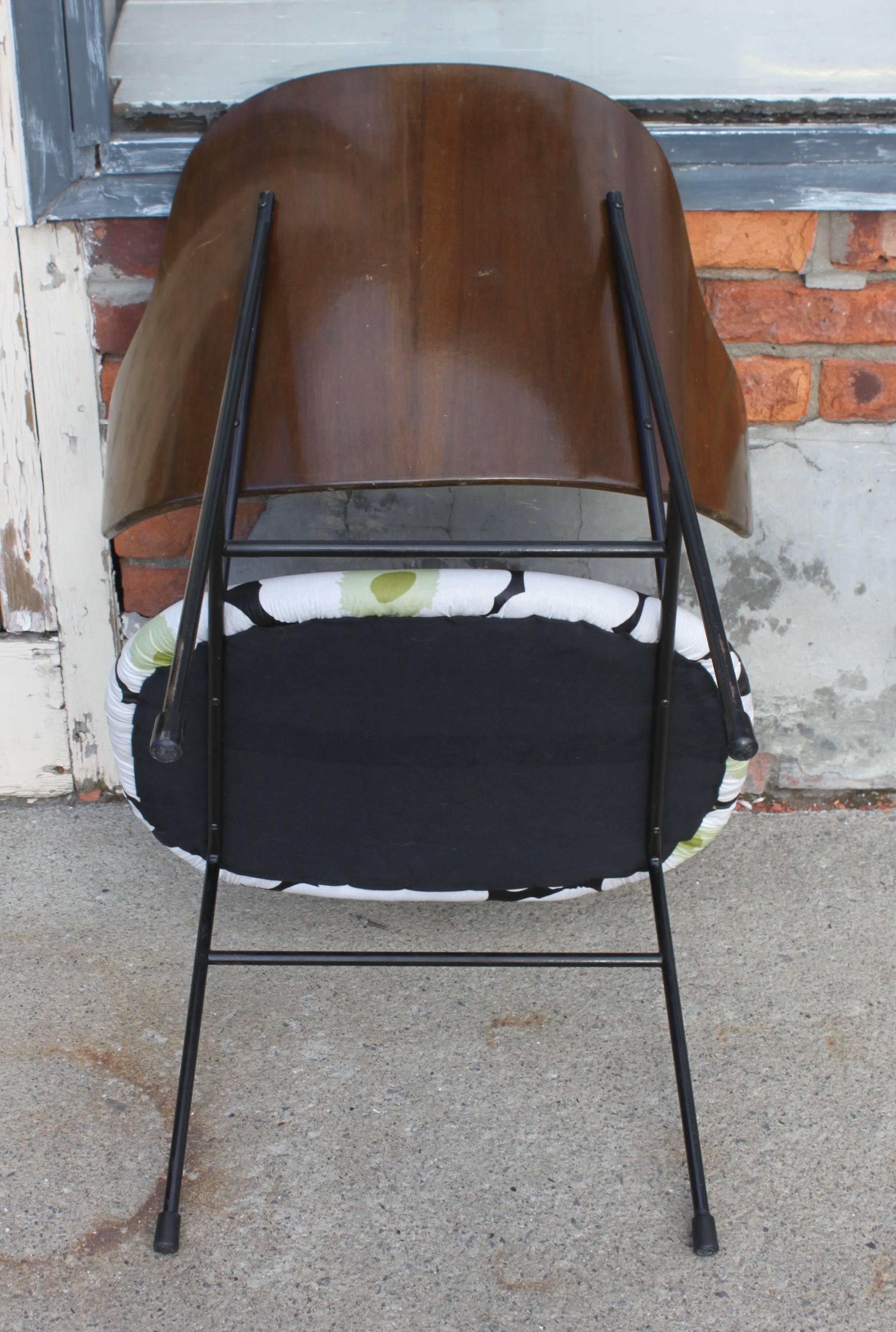 Ib Kofod Larsen 'Penguin' Chair with Marimekko Fabric In Excellent Condition For Sale In Hudson, NY