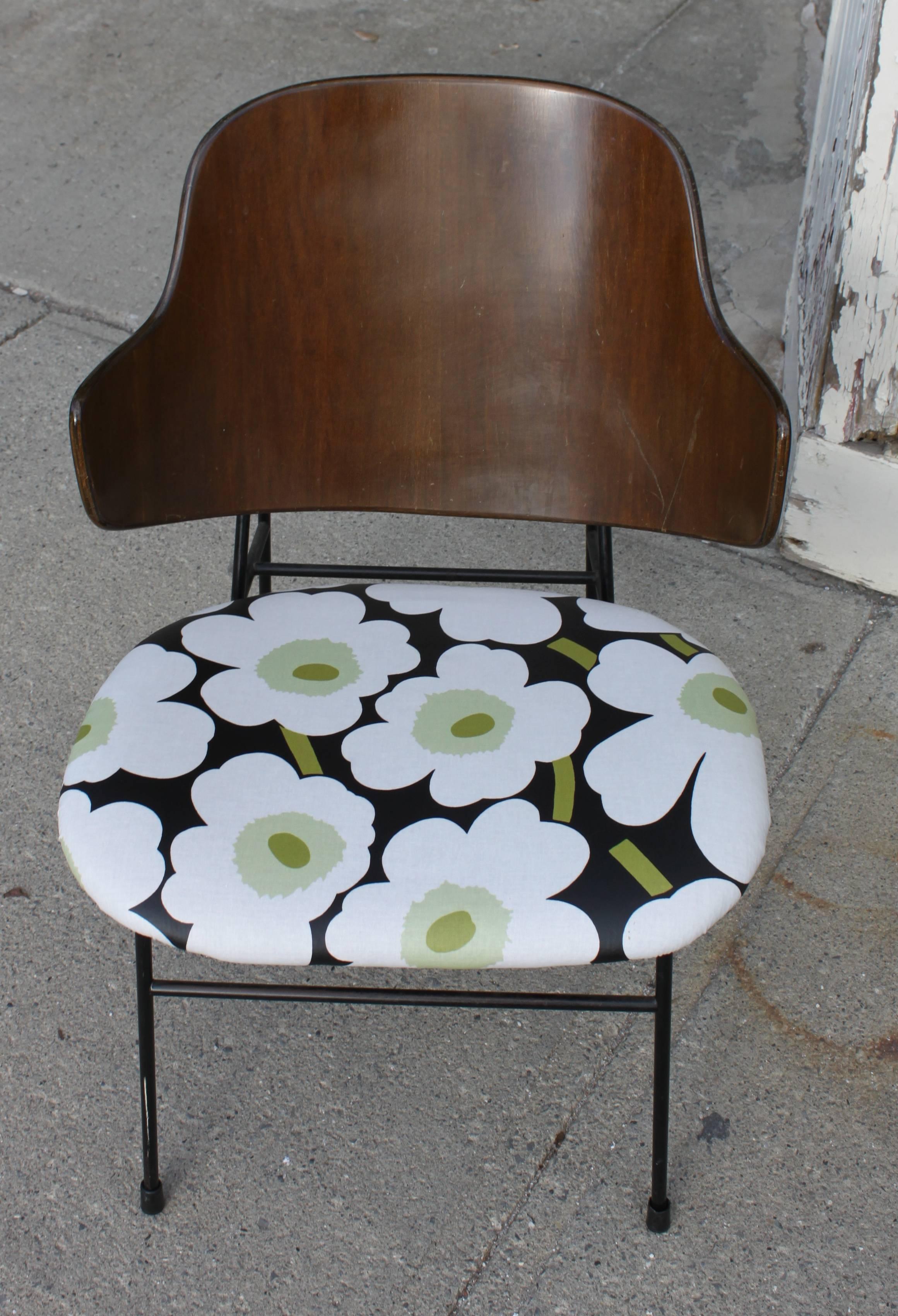 Ib Kofod Larsen 'Penguin' chair with marimekko fabric.